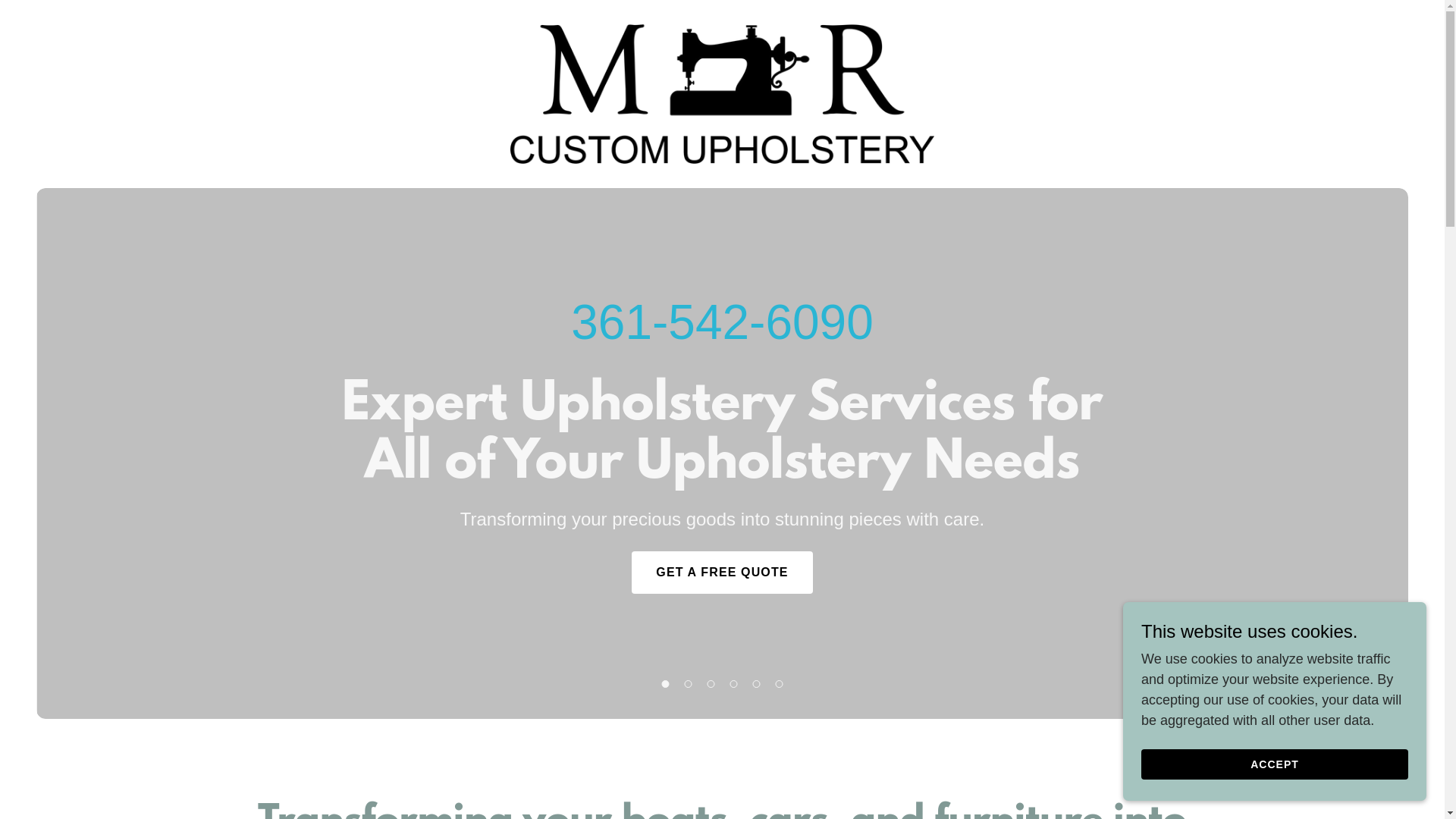website screenshot of https://mr-customupholstery.com/