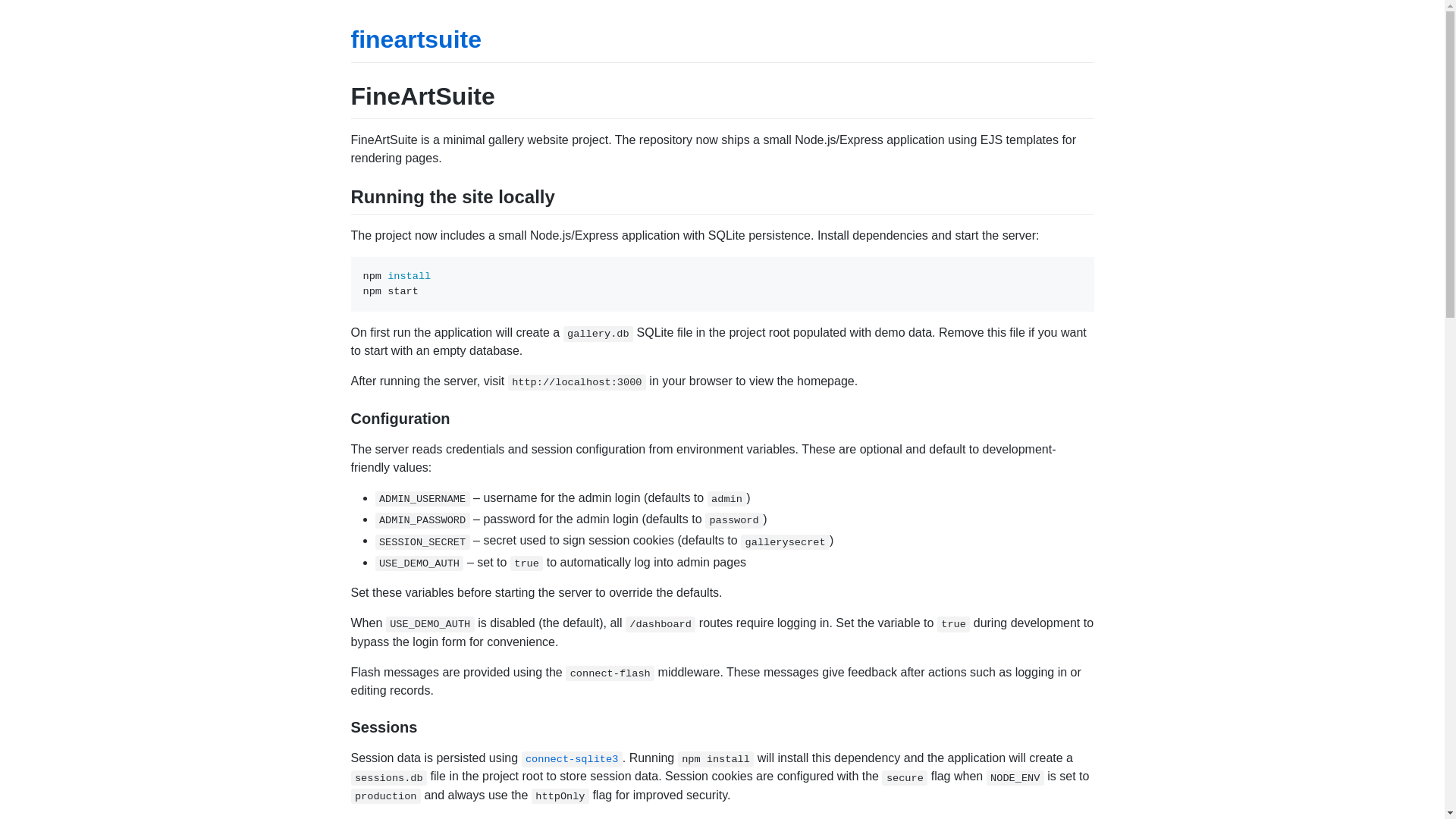 website screenshot of https://fineartsuite.com/