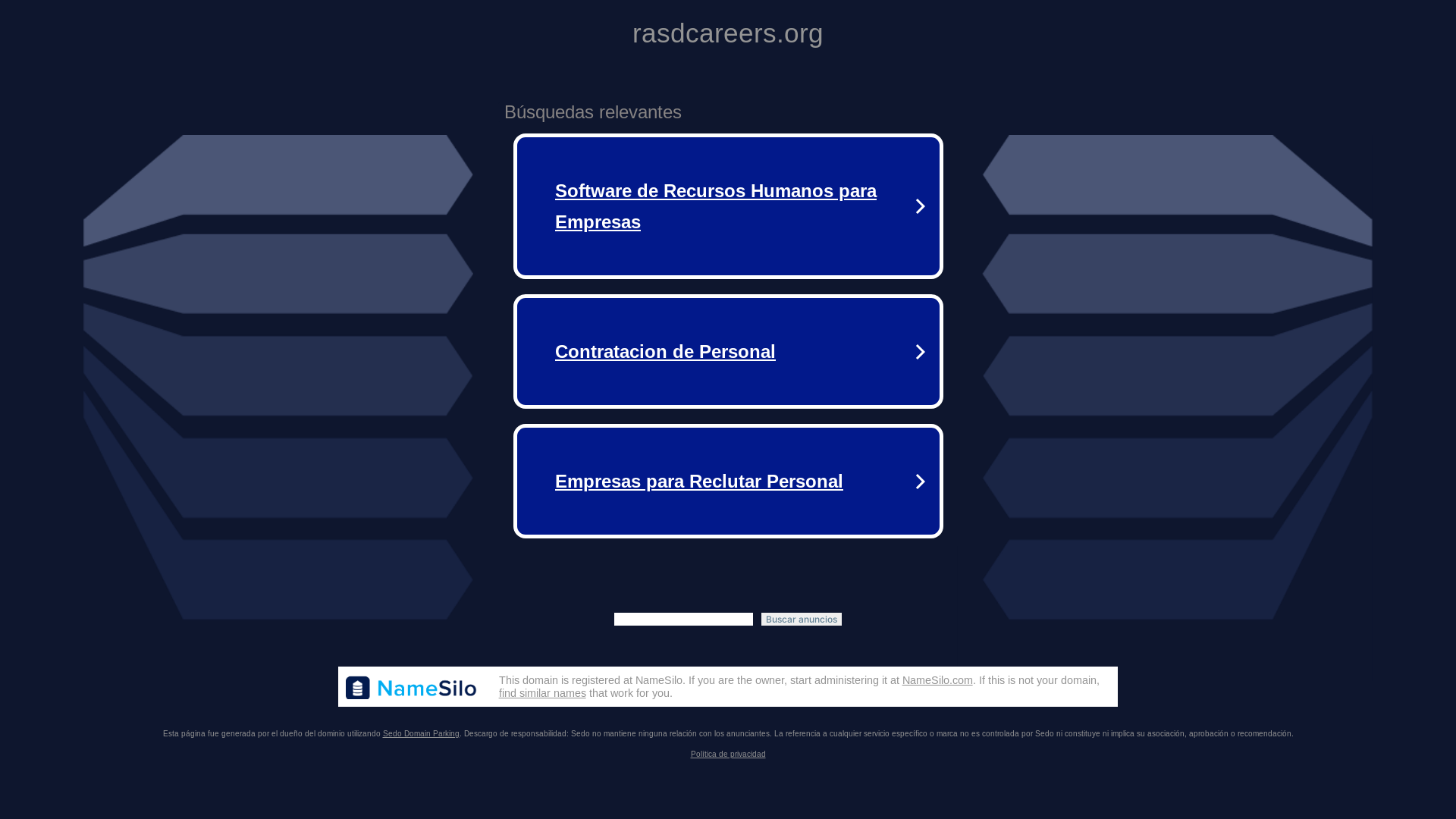 website screenshot of https://rasdcareers.org/