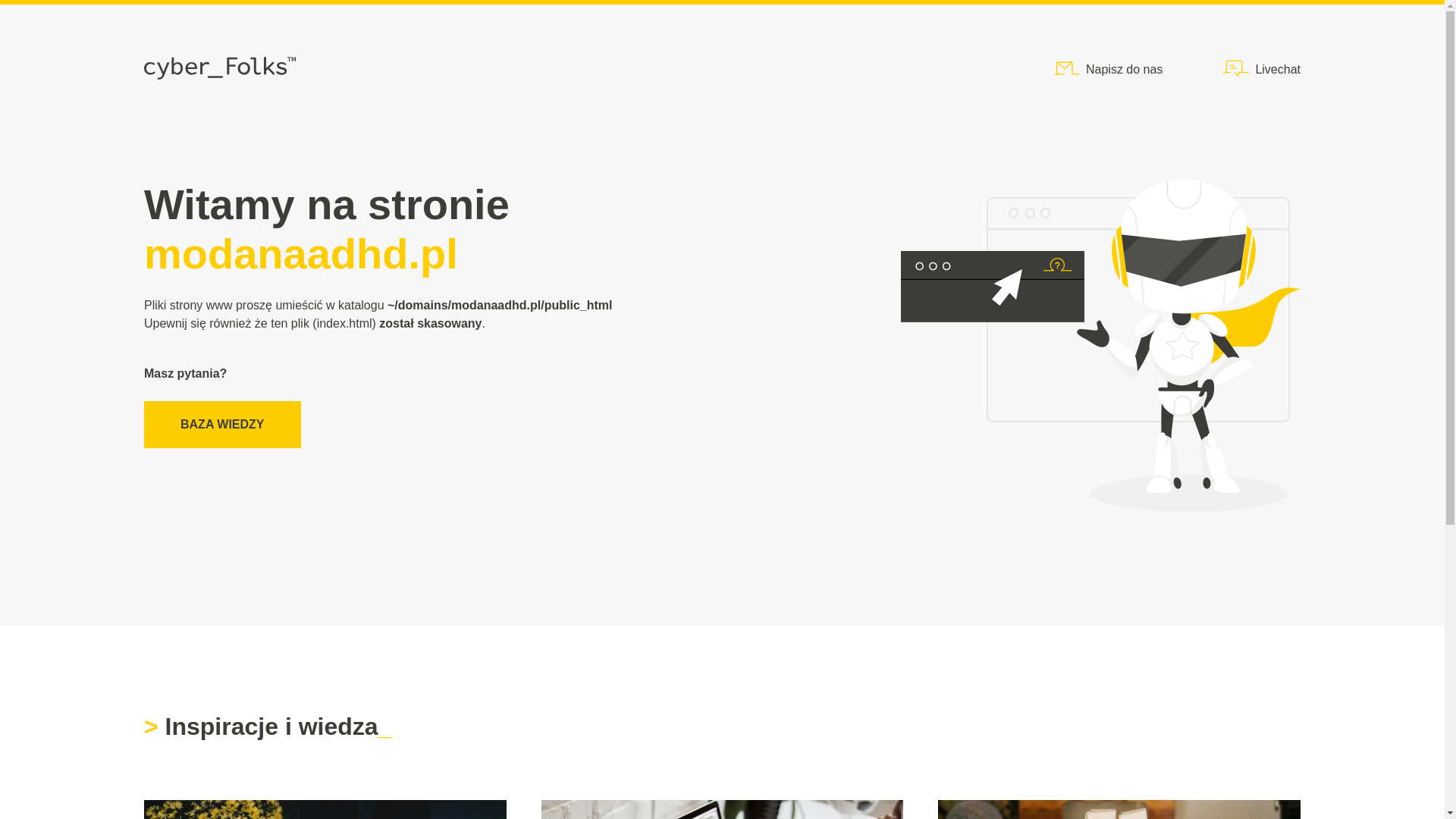 website screenshot of https://modanaadhd.pl/