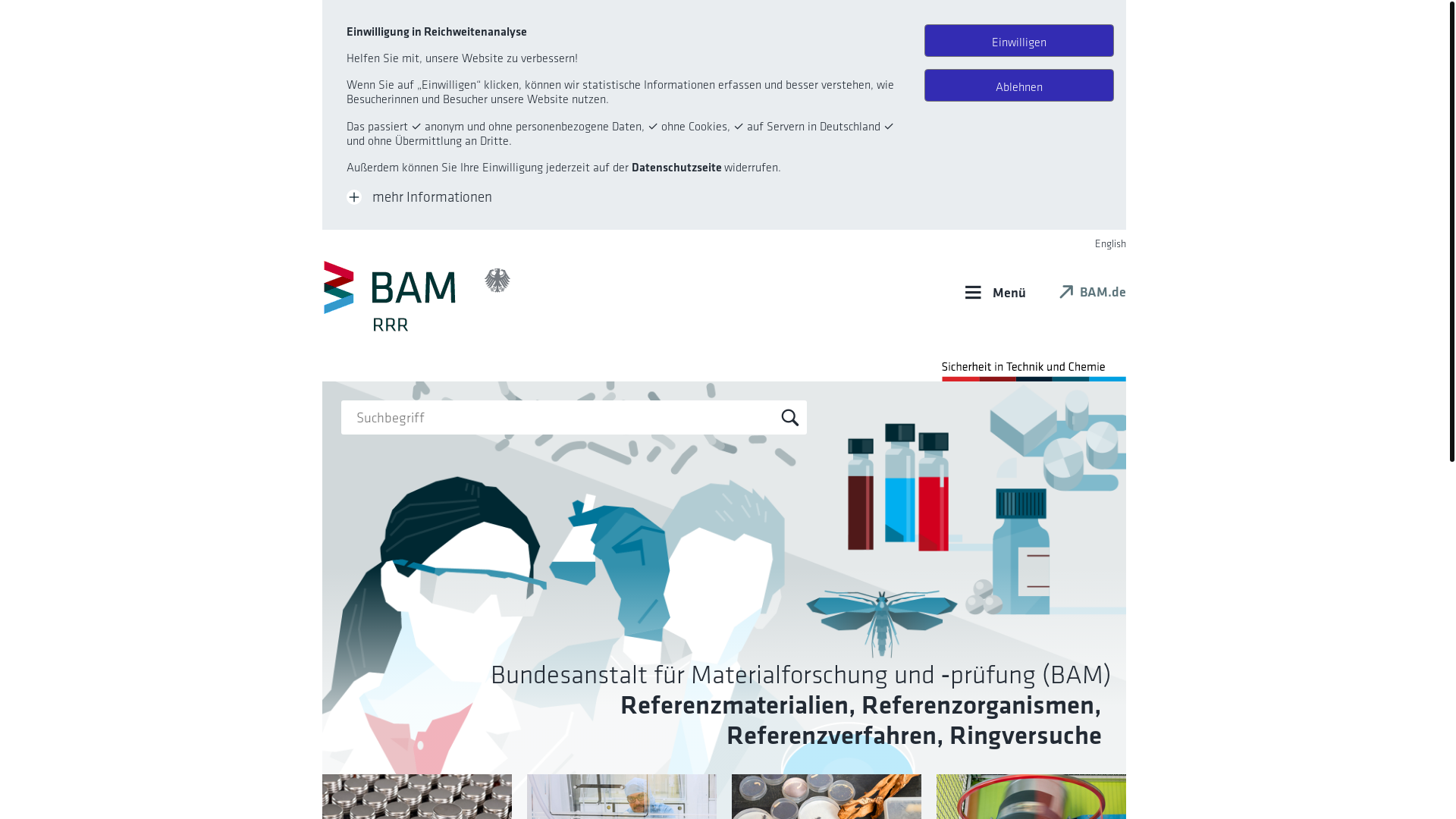 website screenshot of https://rrr.bam.de/