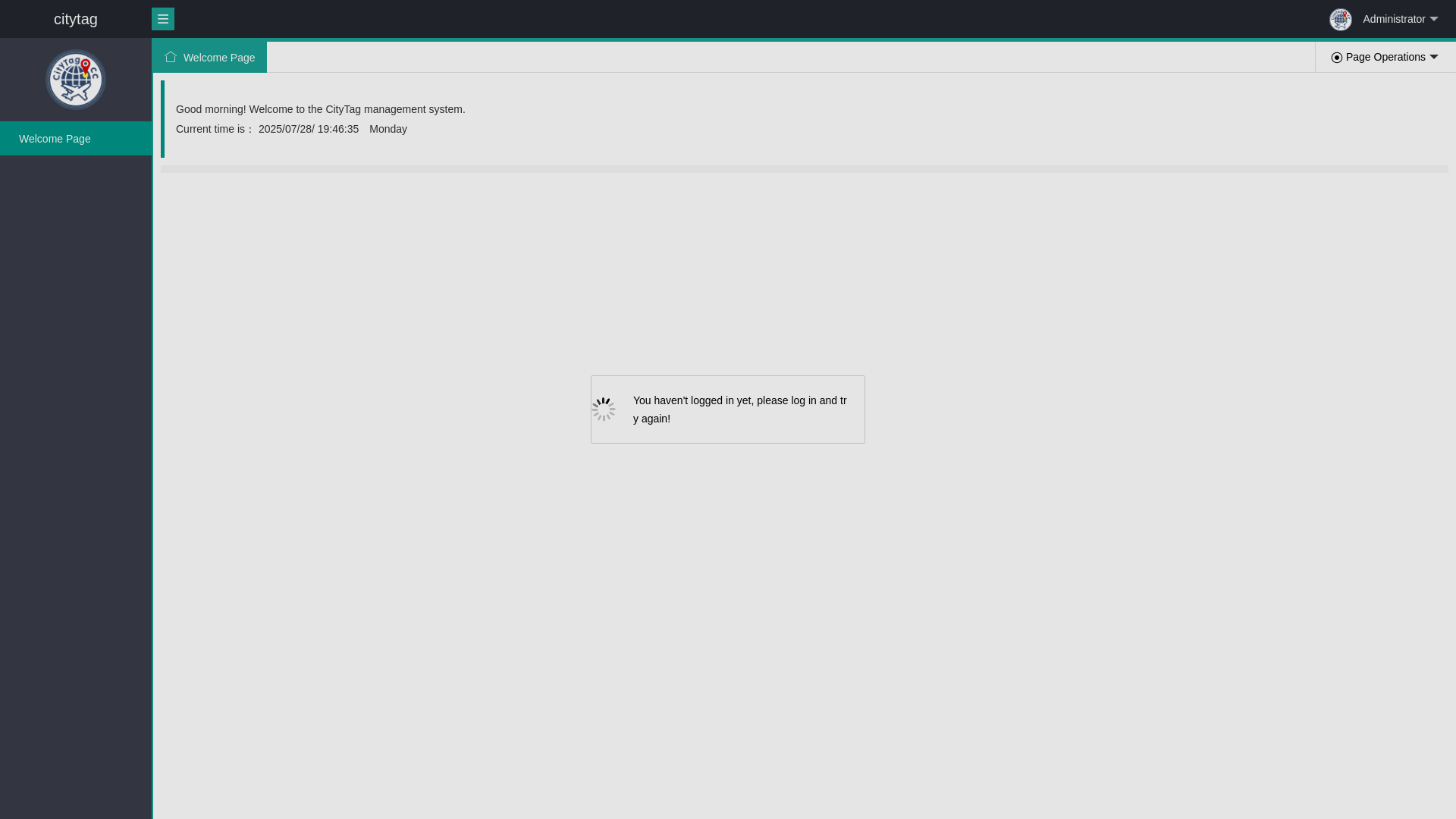 website screenshot of https://citytag.yuminstall.top/
