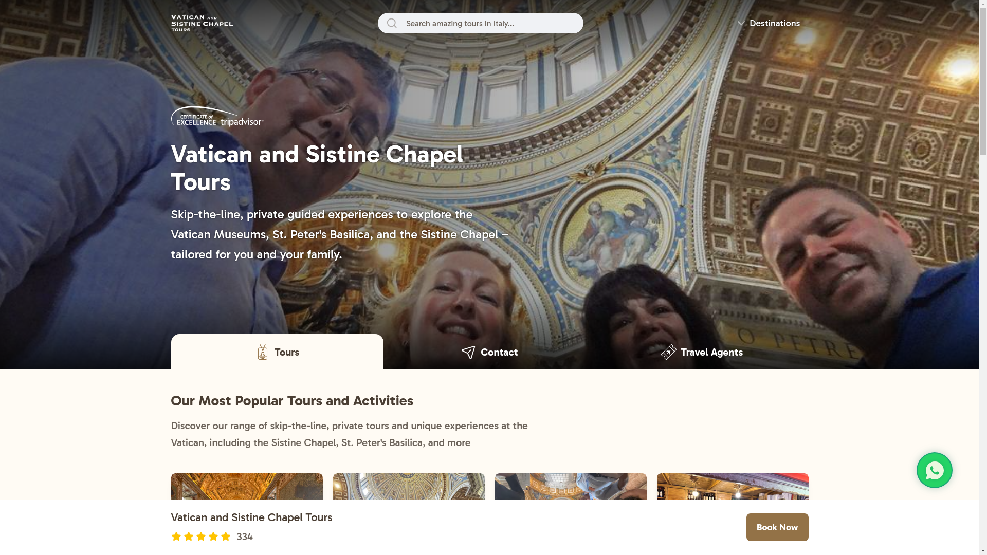 website screenshot of https://vatican-and-sistine-chapel-tours.pages.dev/