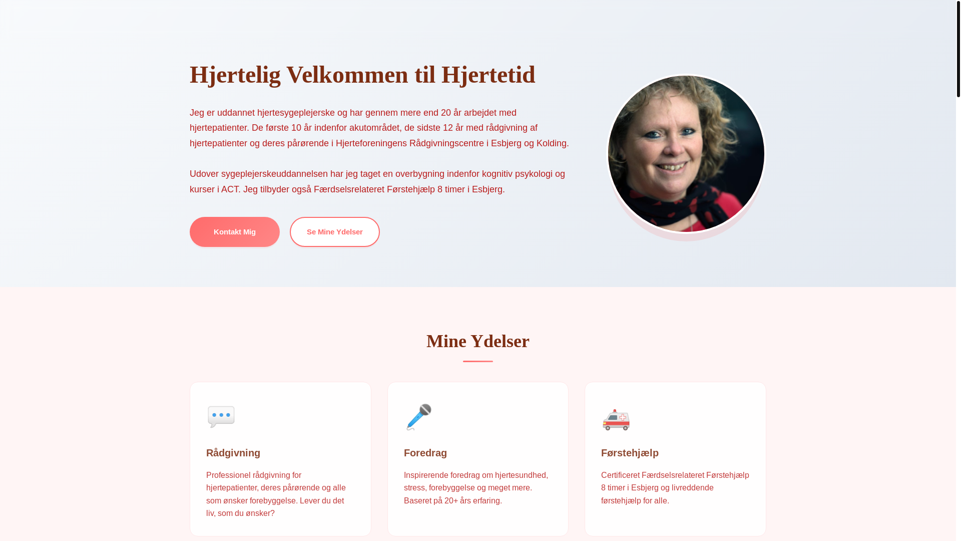 website screenshot of https://hjertetid.pages.dev/