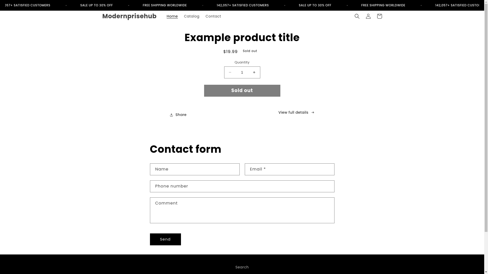 website screenshot of https://modernprisehub.com/