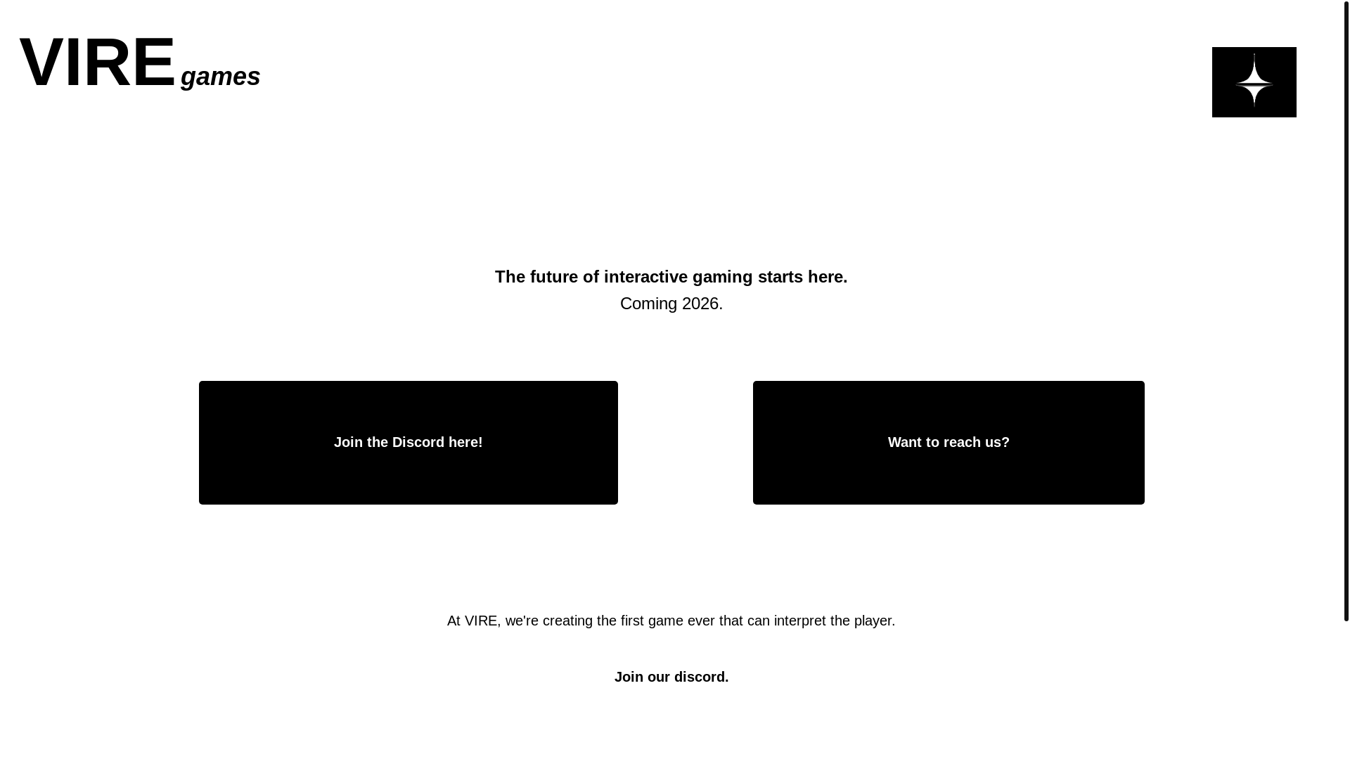 website screenshot of https://viregames.com/