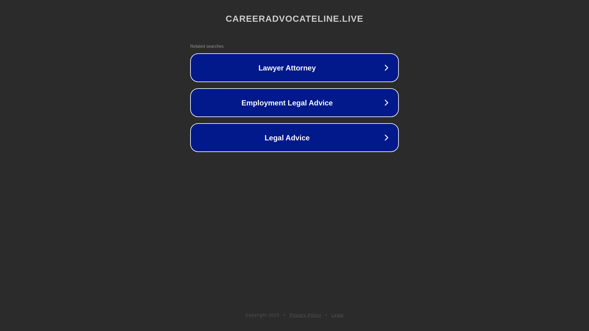 website screenshot of https://careeradvocateline.live/