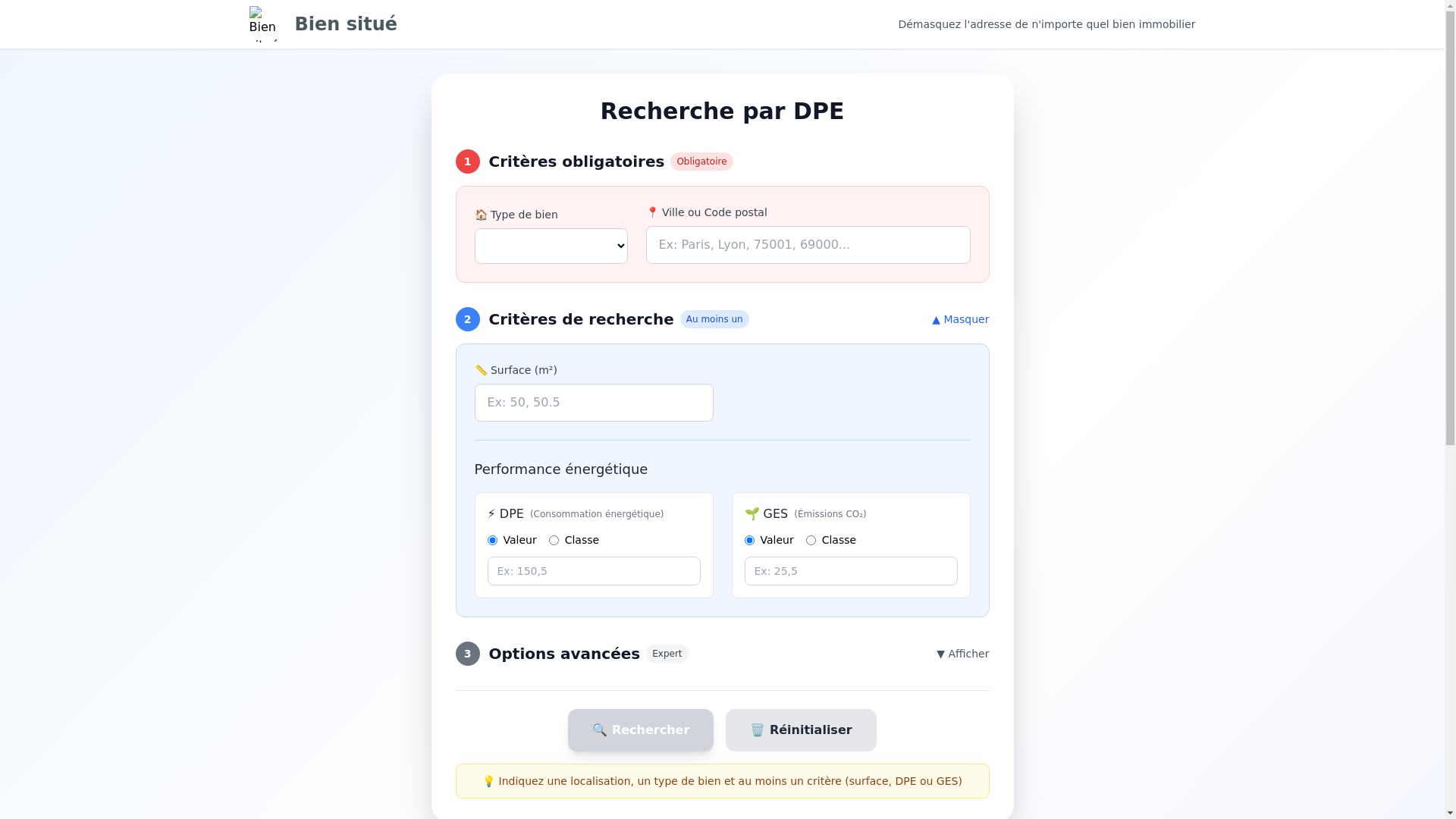 website screenshot of https://trouvelebien.pages.dev/