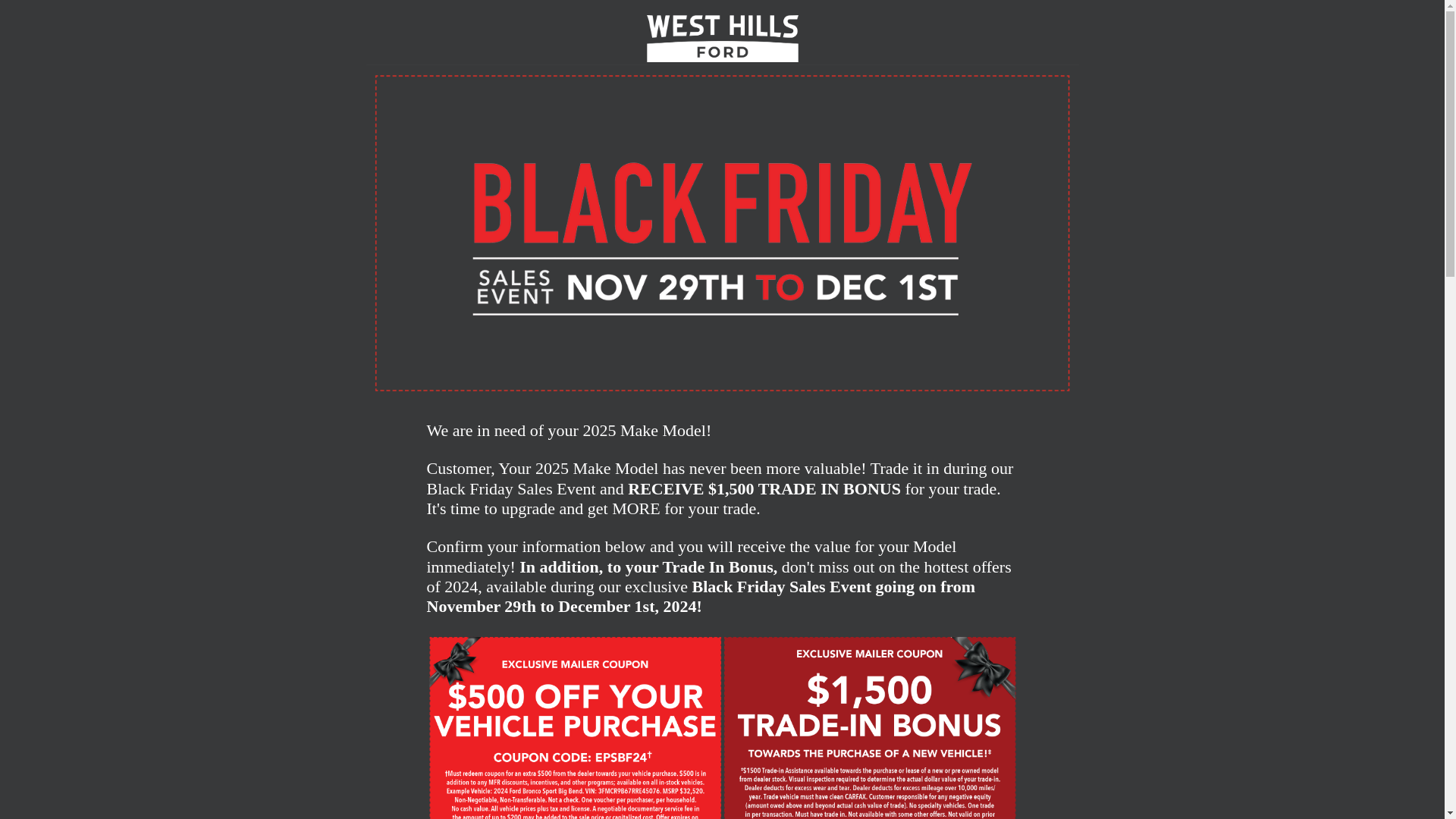 website screenshot of https://westhillsfordblackfriday.com/