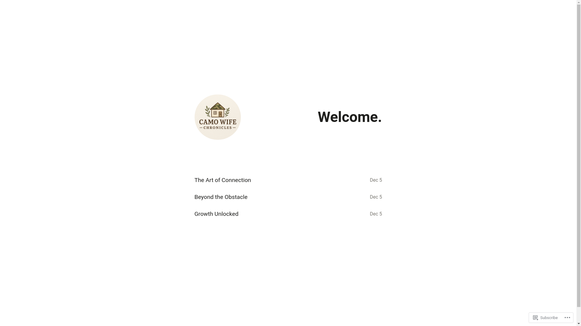 website screenshot of https://camowifechronicles.co.uk/