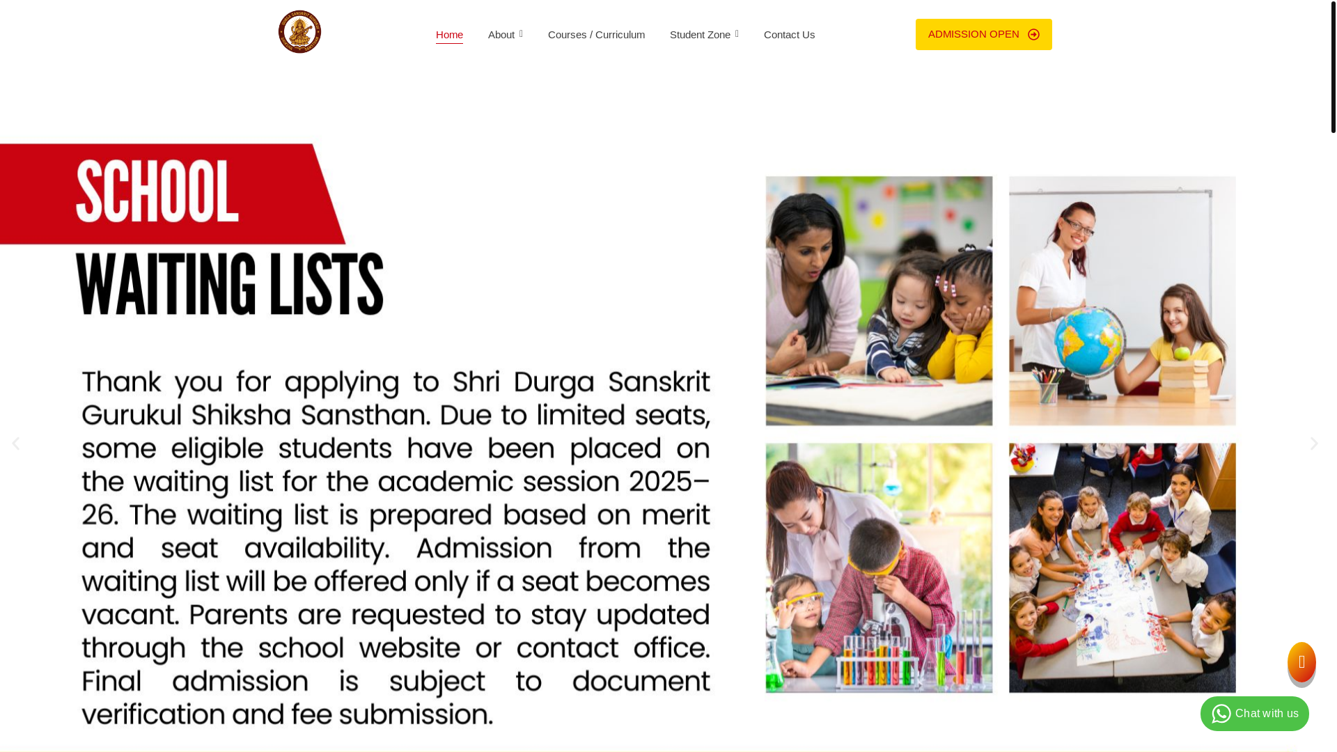 website screenshot of https://durgasanskrit1985.in/