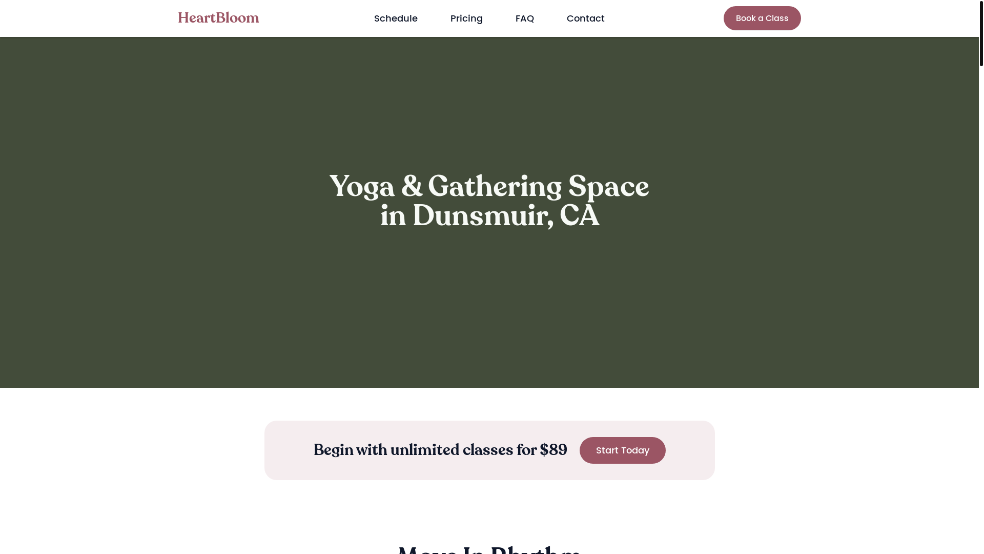 website screenshot of https://heartbloom-yoga.pages.dev/