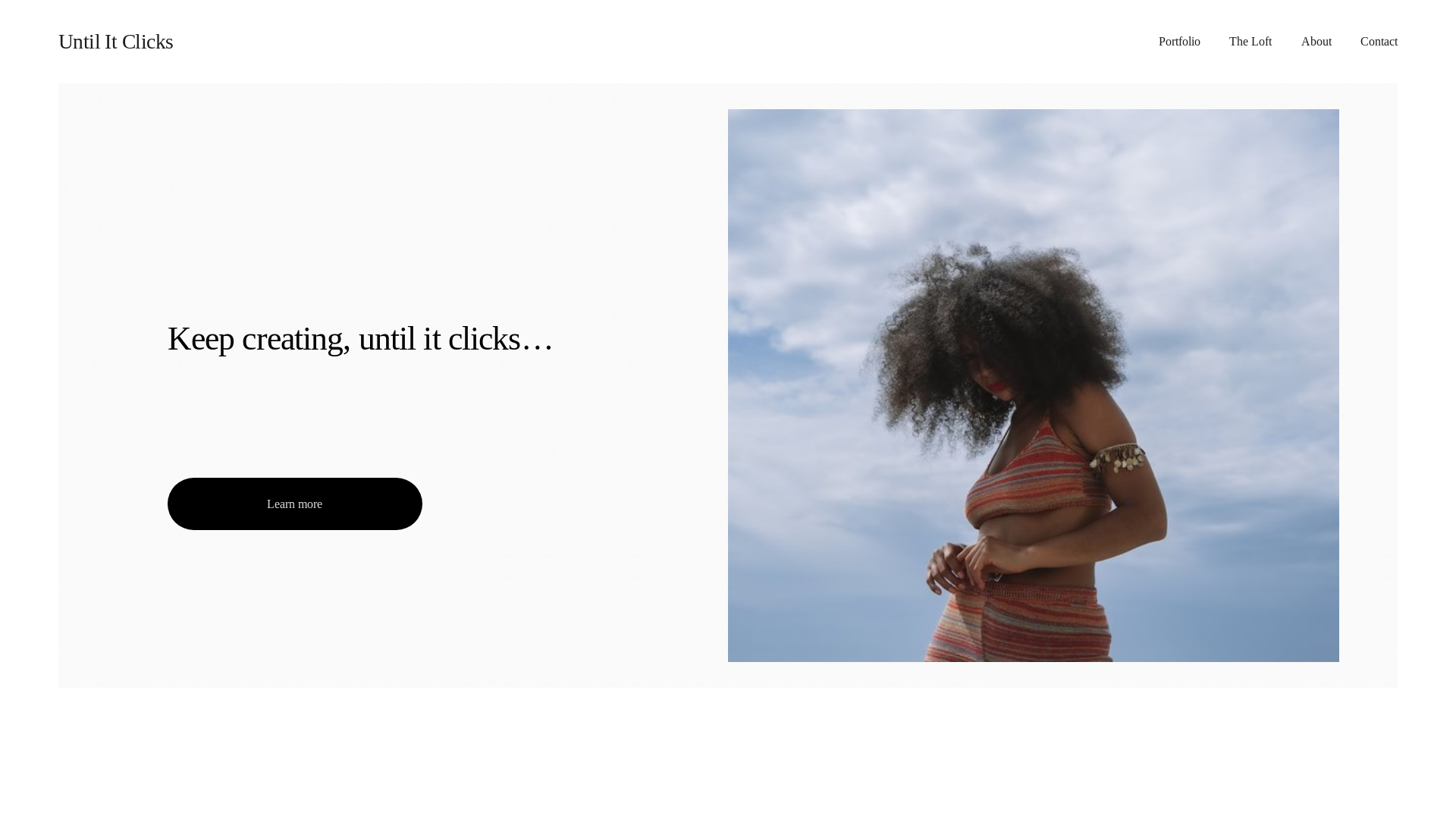 website screenshot of https://untilitclicks.co.uk/
