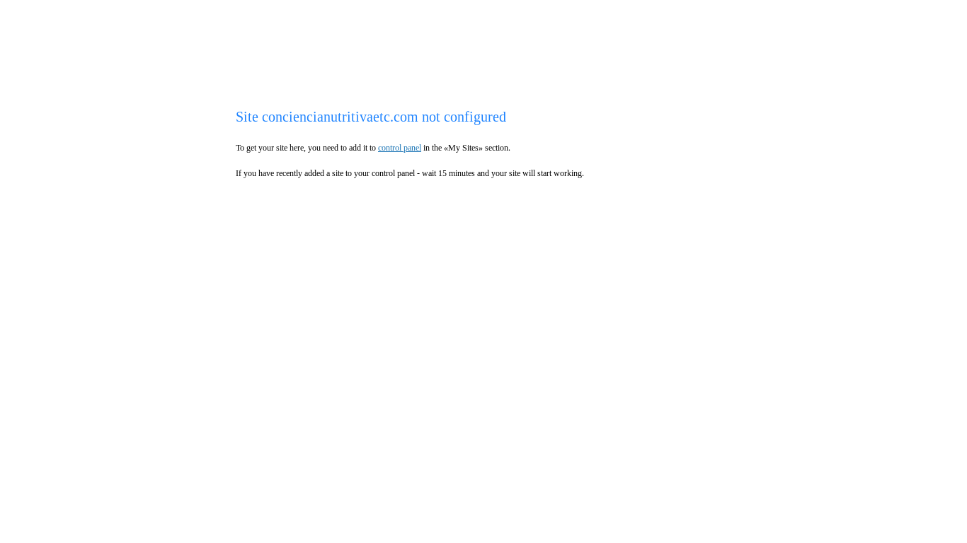 website screenshot of https://conciencianutritivaetc.com/