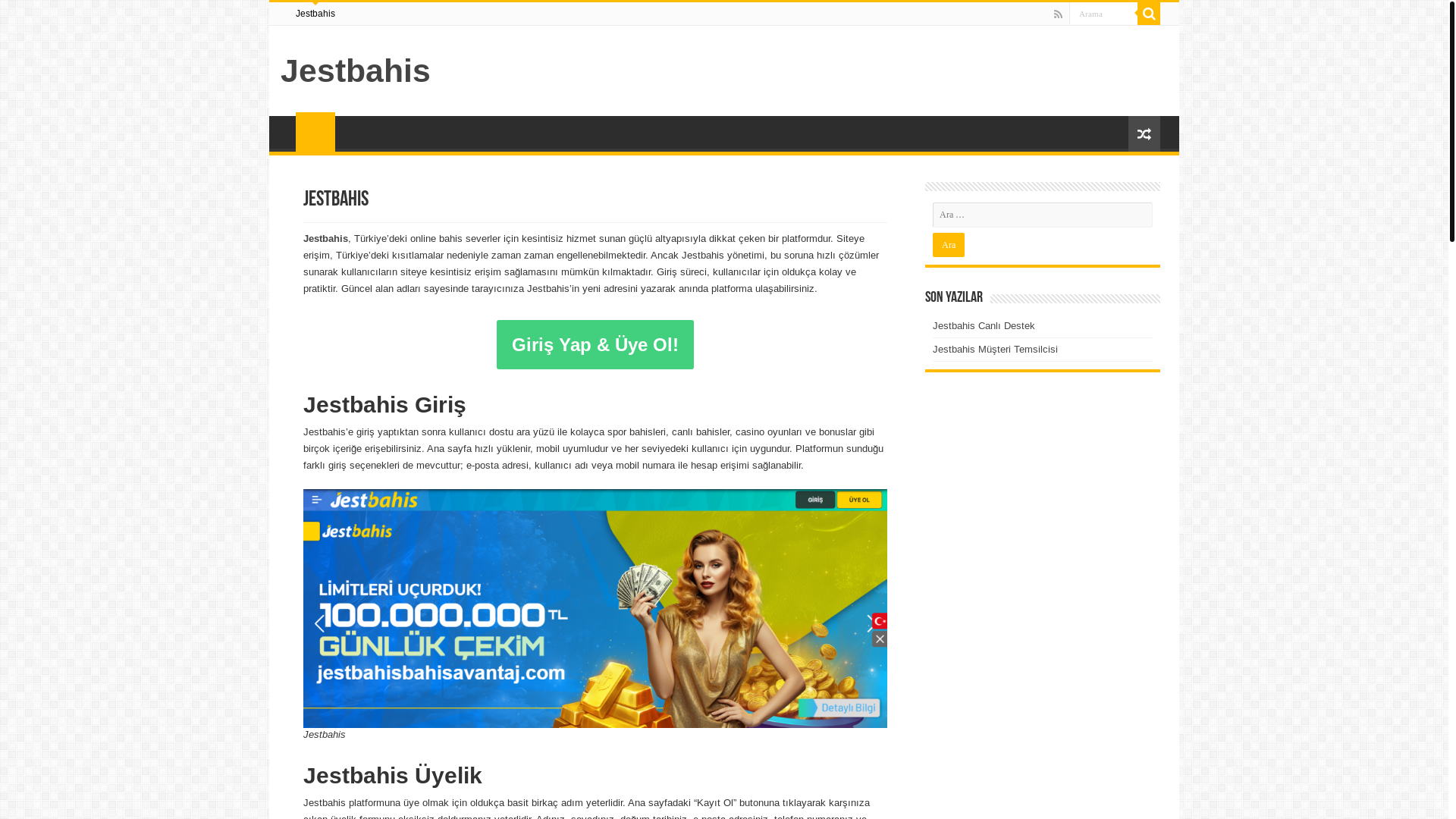 website screenshot of https://jestbahisbahisavantaj.com/
