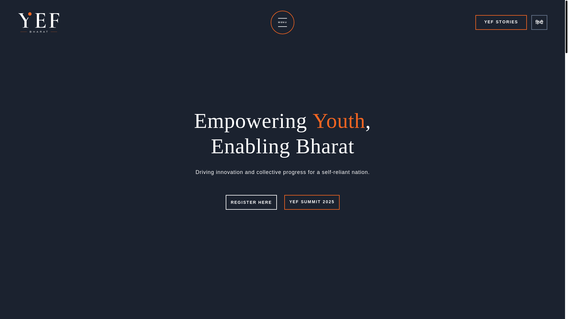 website screenshot of https://yefbharat.com/
