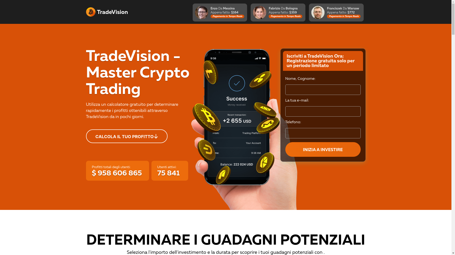 website screenshot of https://capitalechiaro.pro/
