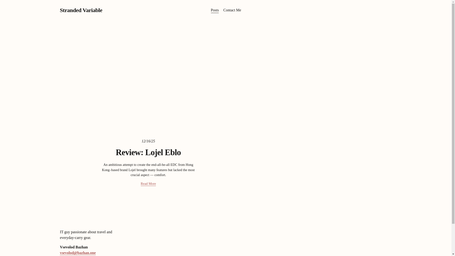 website screenshot of https://strandedvariable.com/