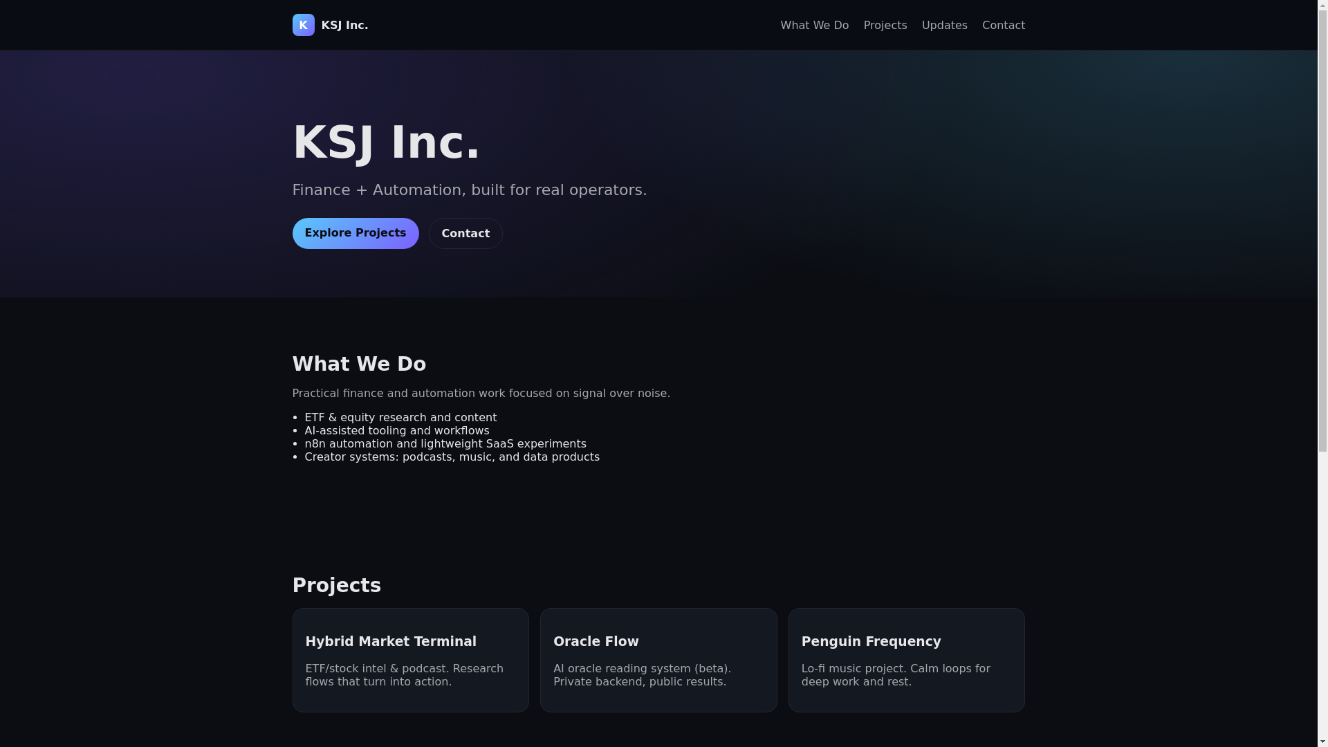website screenshot of https://ksjinc-landmark.pages.dev/