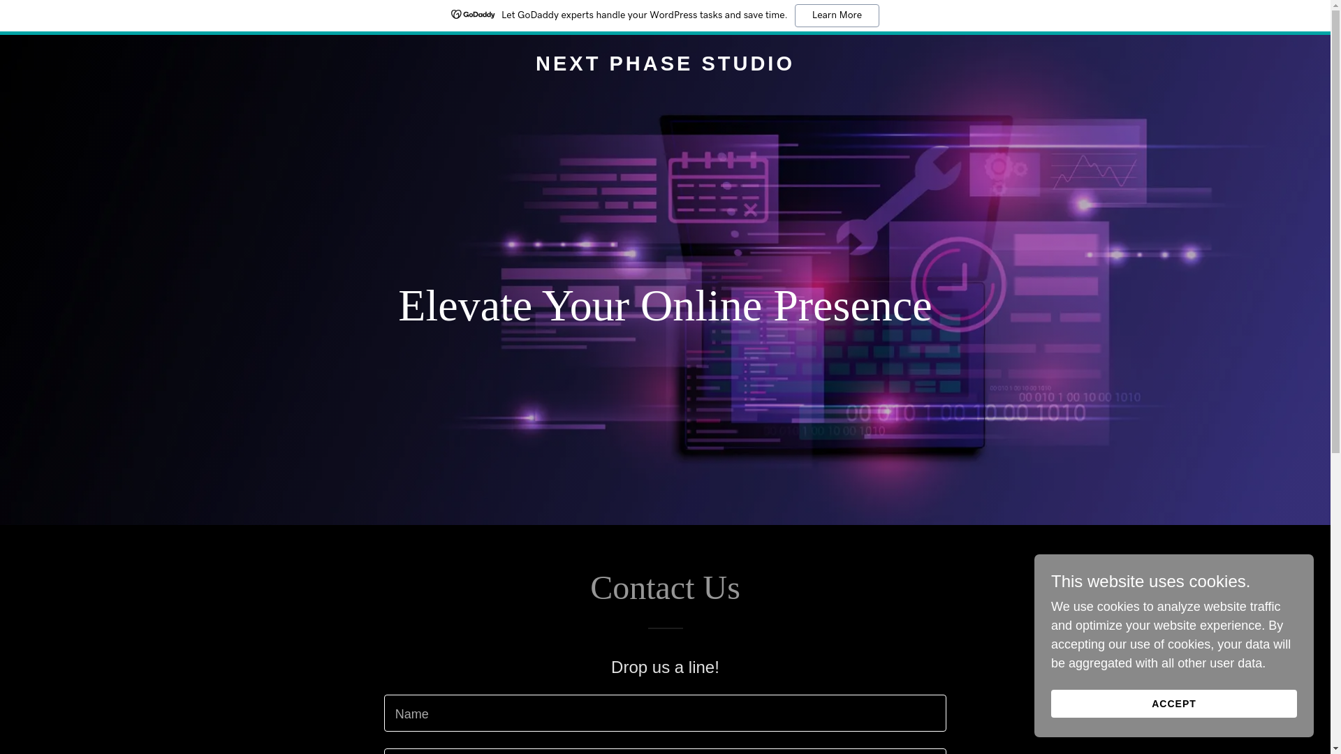 website screenshot of https://nextphasestudio.net/