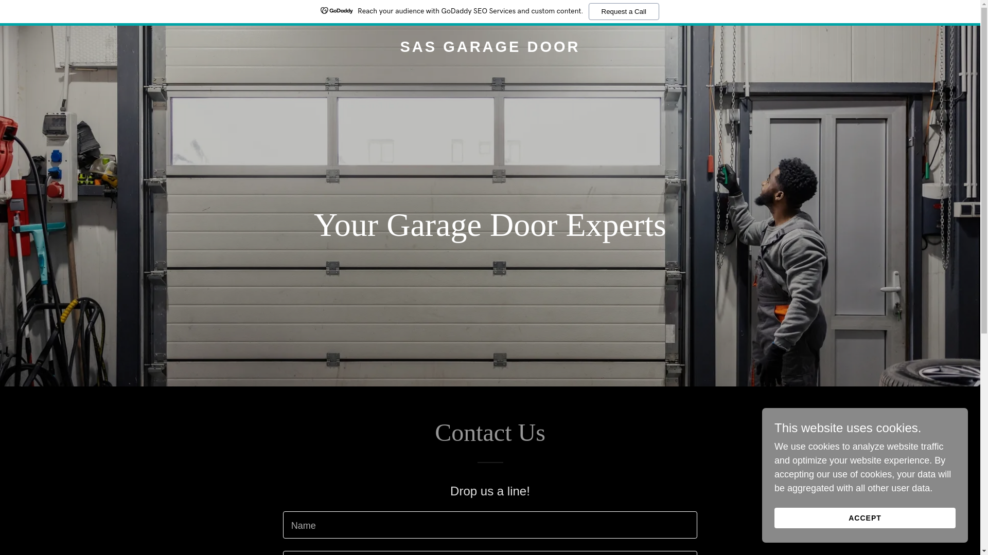website screenshot of https://sasgaragedoor.ca/