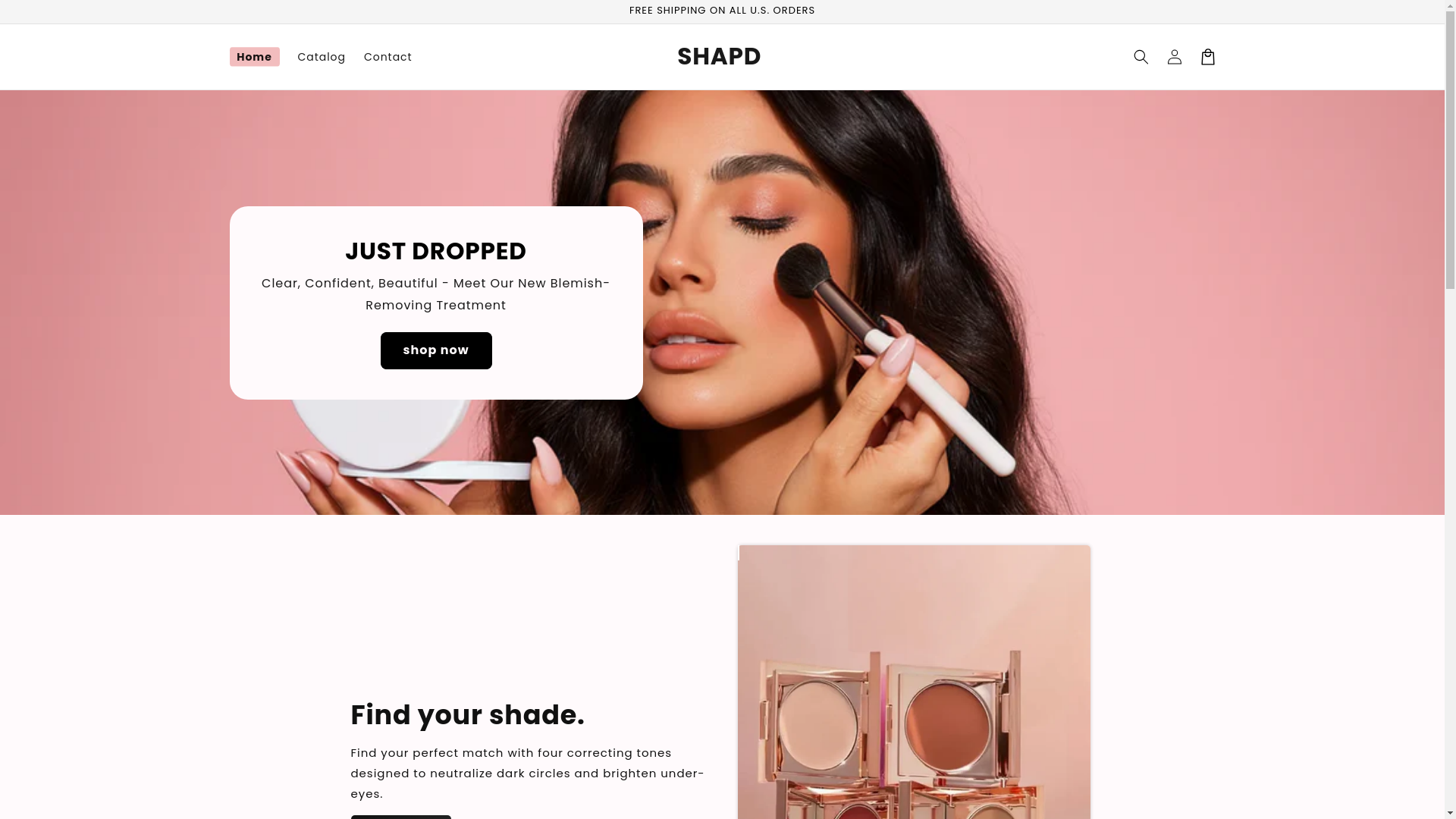 website screenshot of https://shapdwear.com/