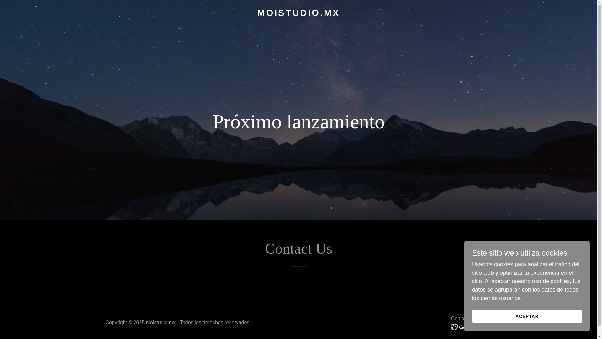 website screenshot of https://moistudio.mx/