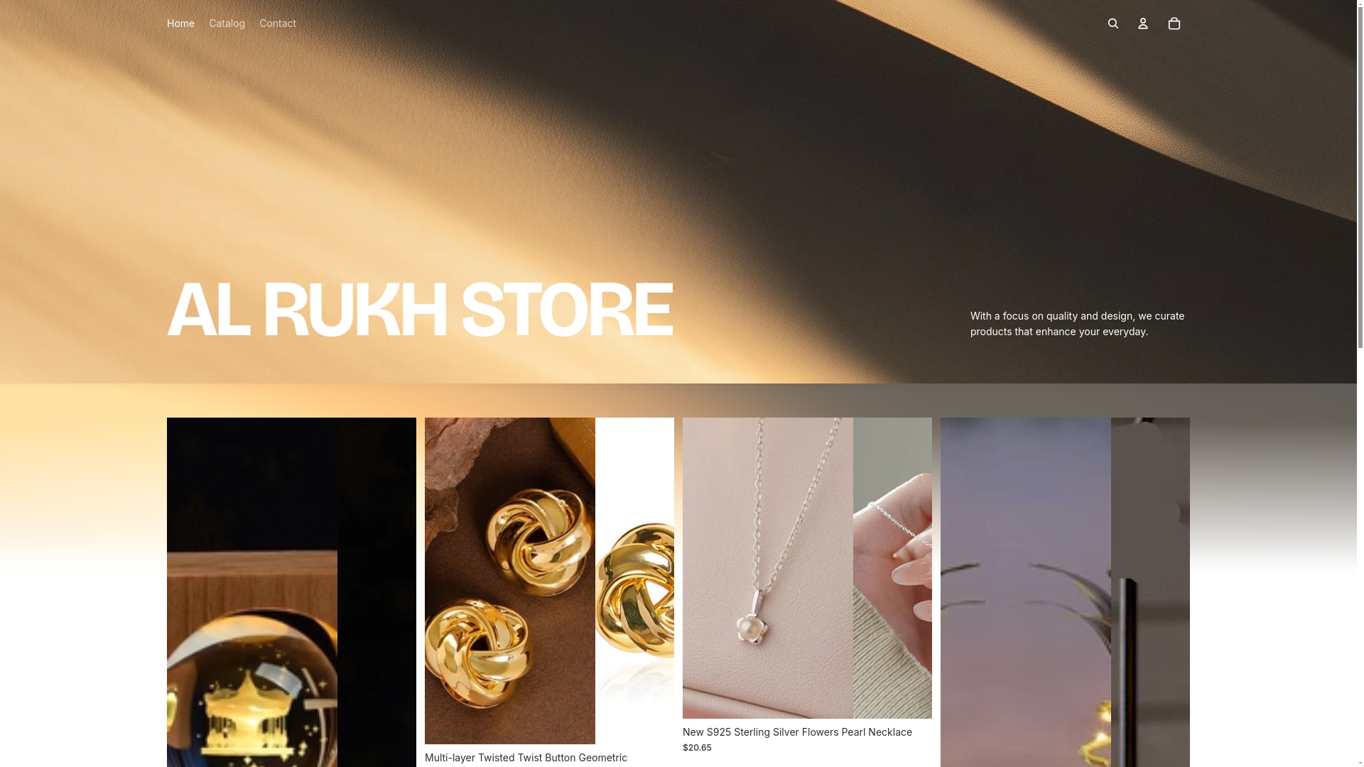 website screenshot of https://alrukhstore.com/