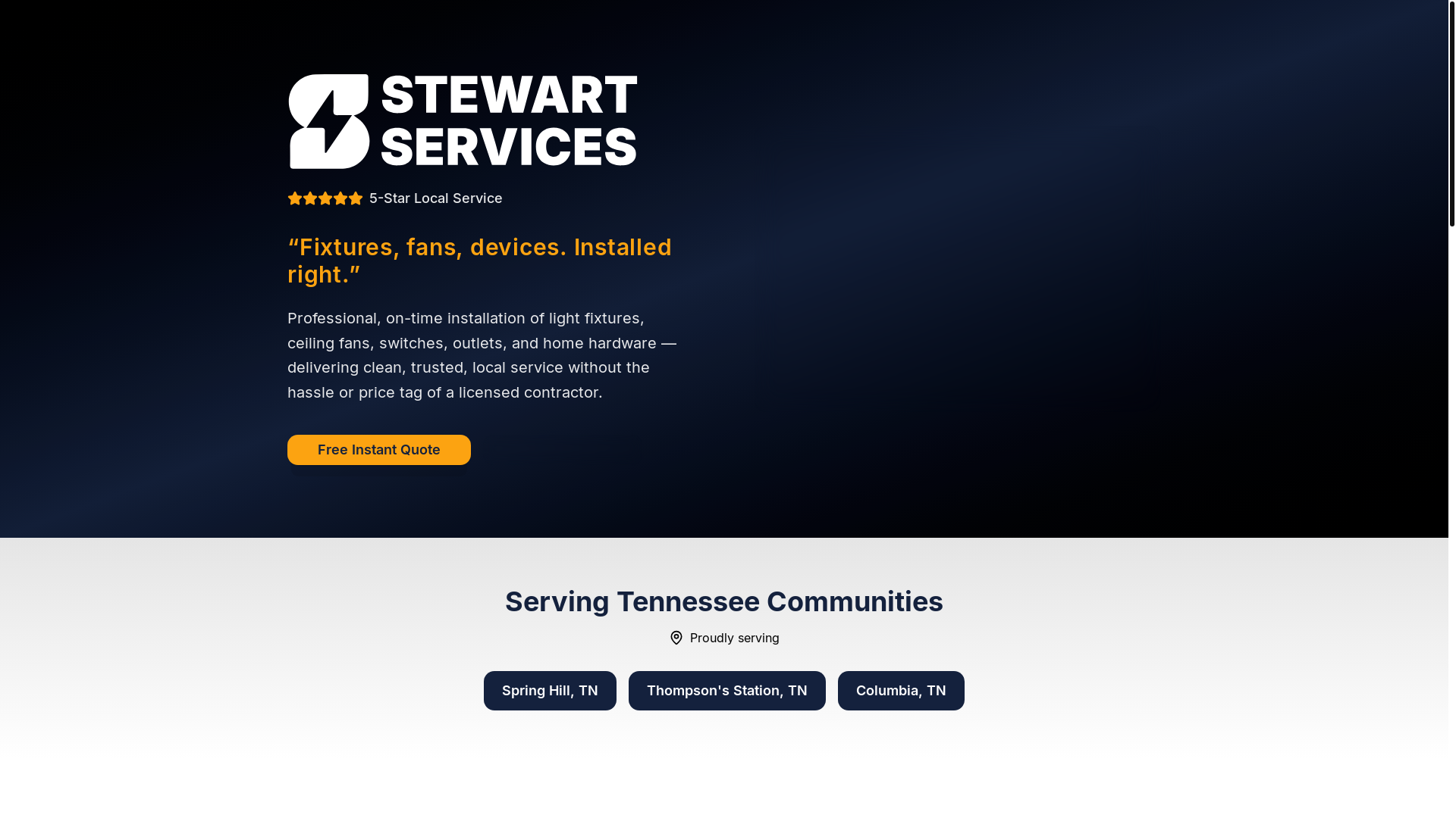 website screenshot of https://stewartservicestn.com/