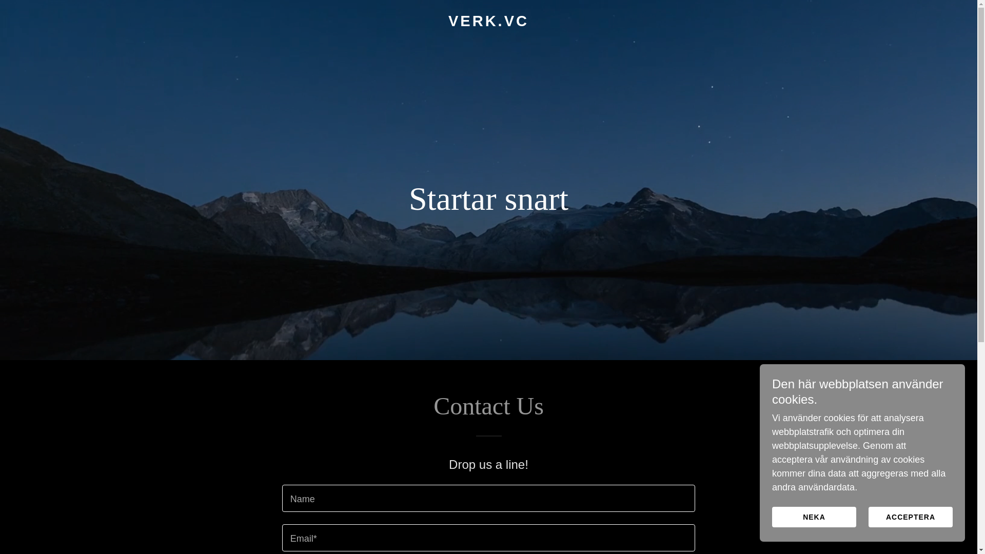 website screenshot of https://verk.vc/