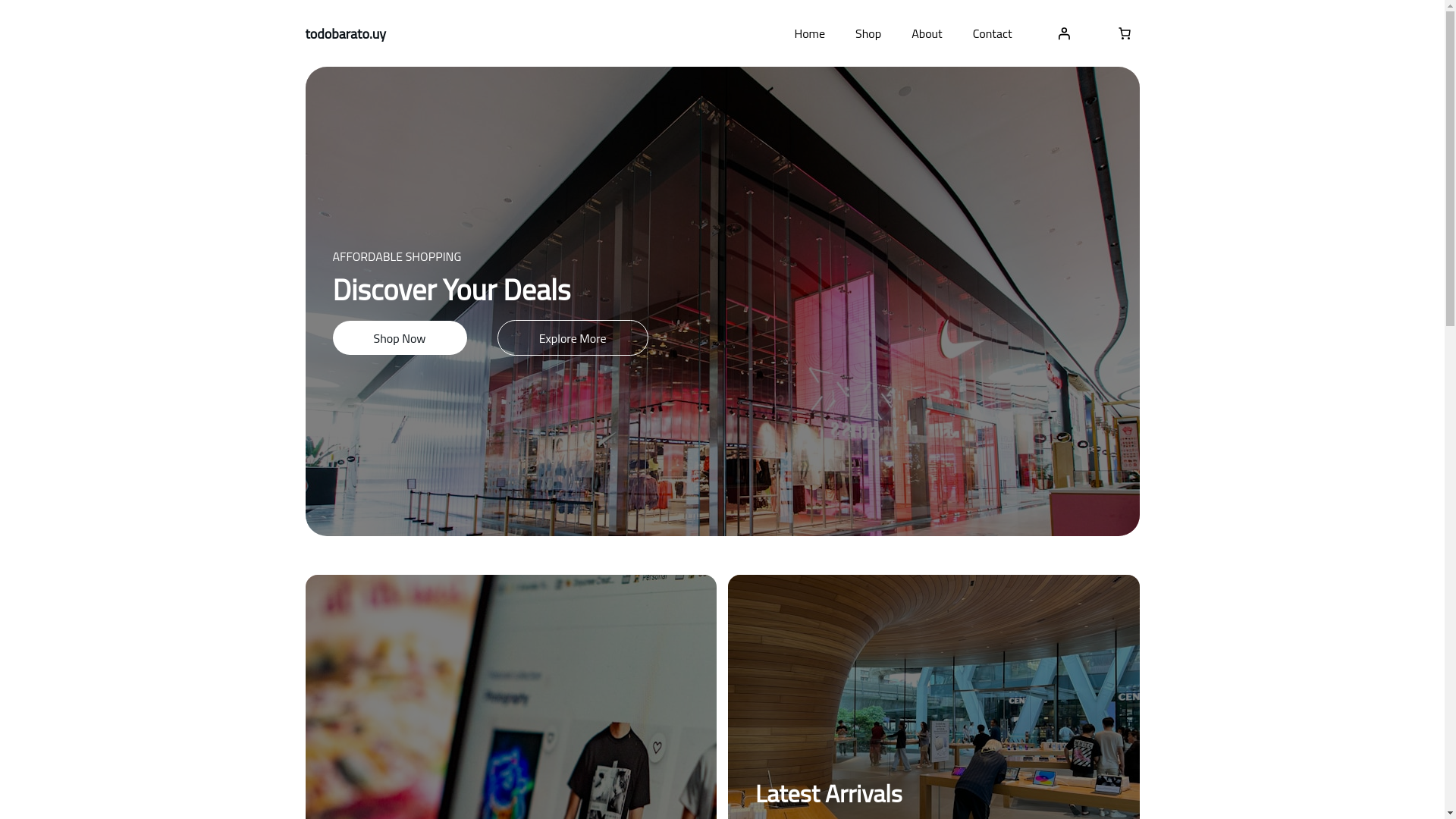 website screenshot of https://todobarato.uy/