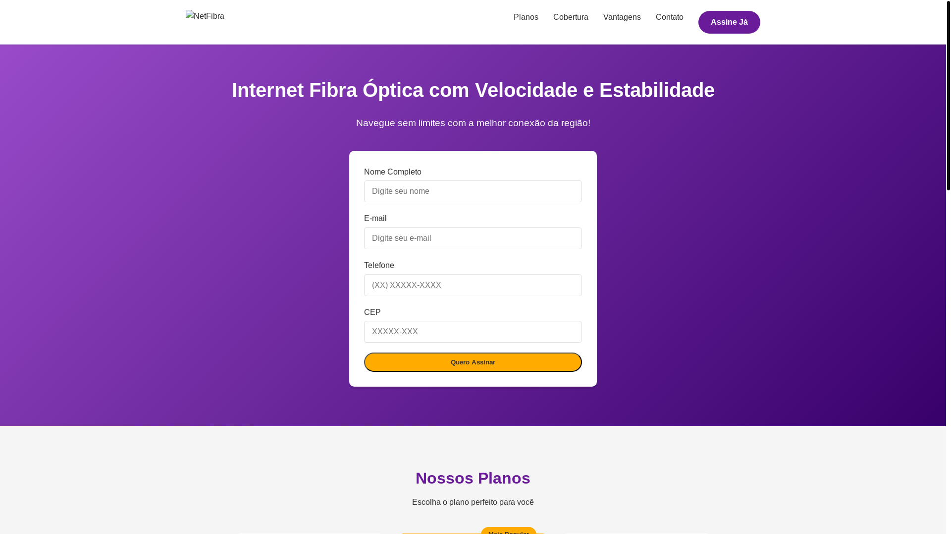 website screenshot of https://oticafibra.shop/