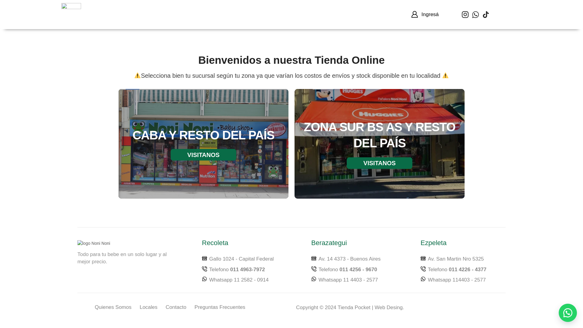 website screenshot of https://noniandco.com.ar/