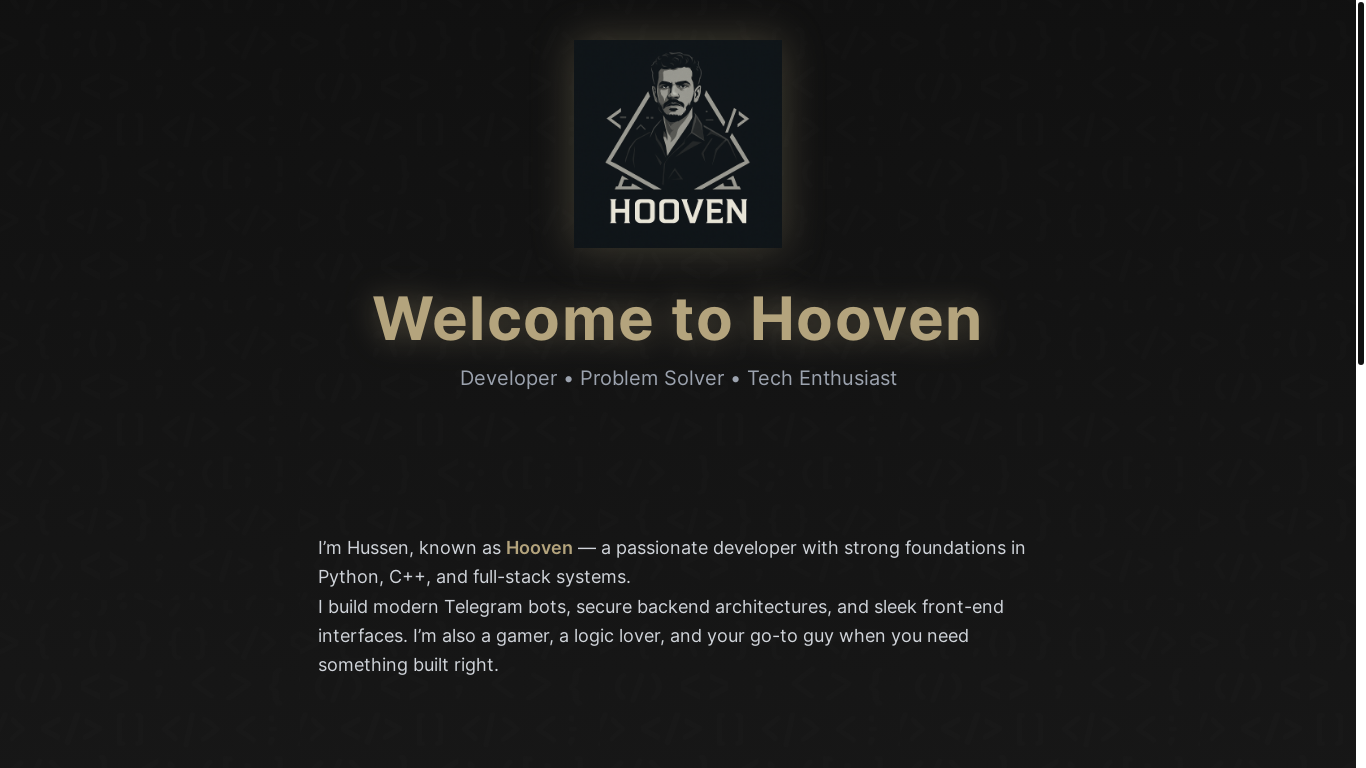 website screenshot of https://hooven-dev.pages.dev/