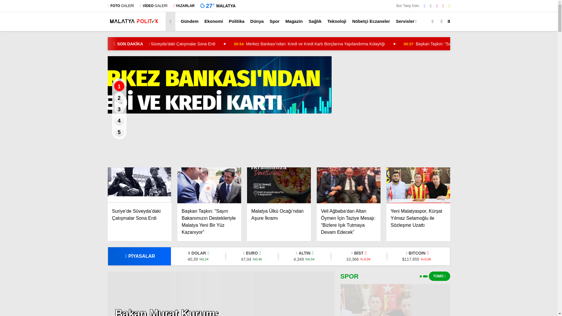 website screenshot of https://malatyapolitik.com/