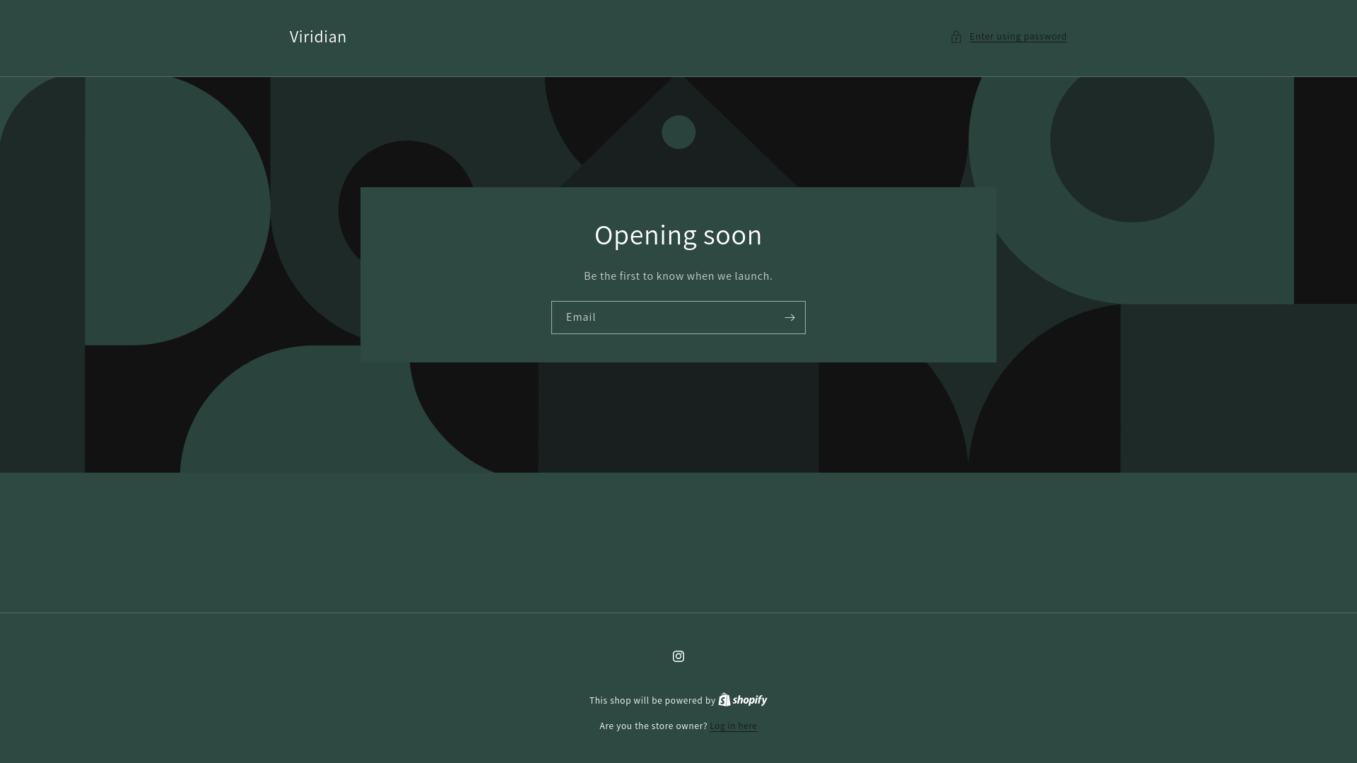 website screenshot of https://shopviridianclothing.com/