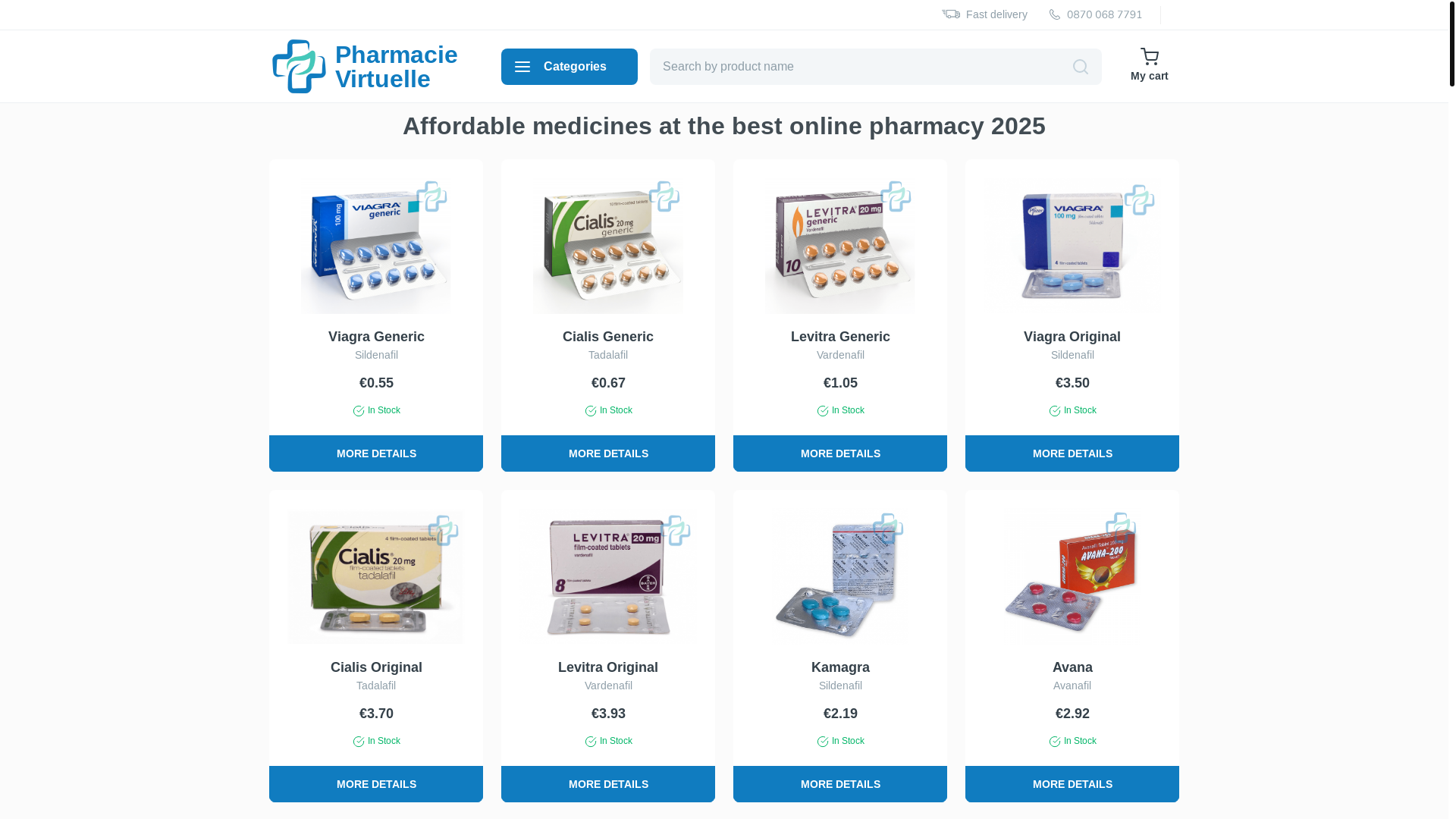 website screenshot of https://pharmacievirtuelle24.fr/