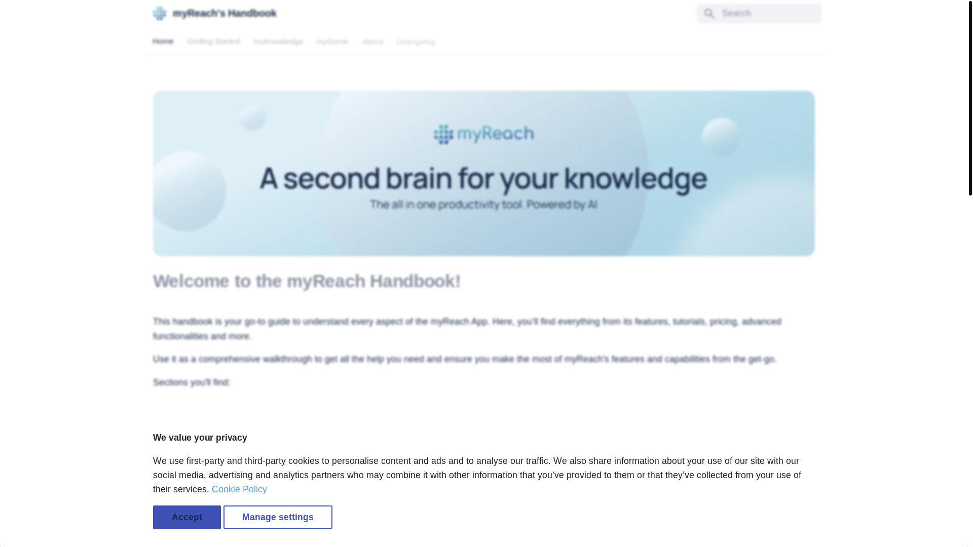 website screenshot of https://myreach-handbook-staging.pages.dev/