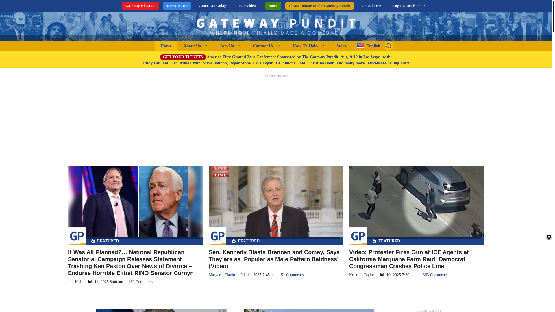 website screenshot of https://thegatewaypundit.com/