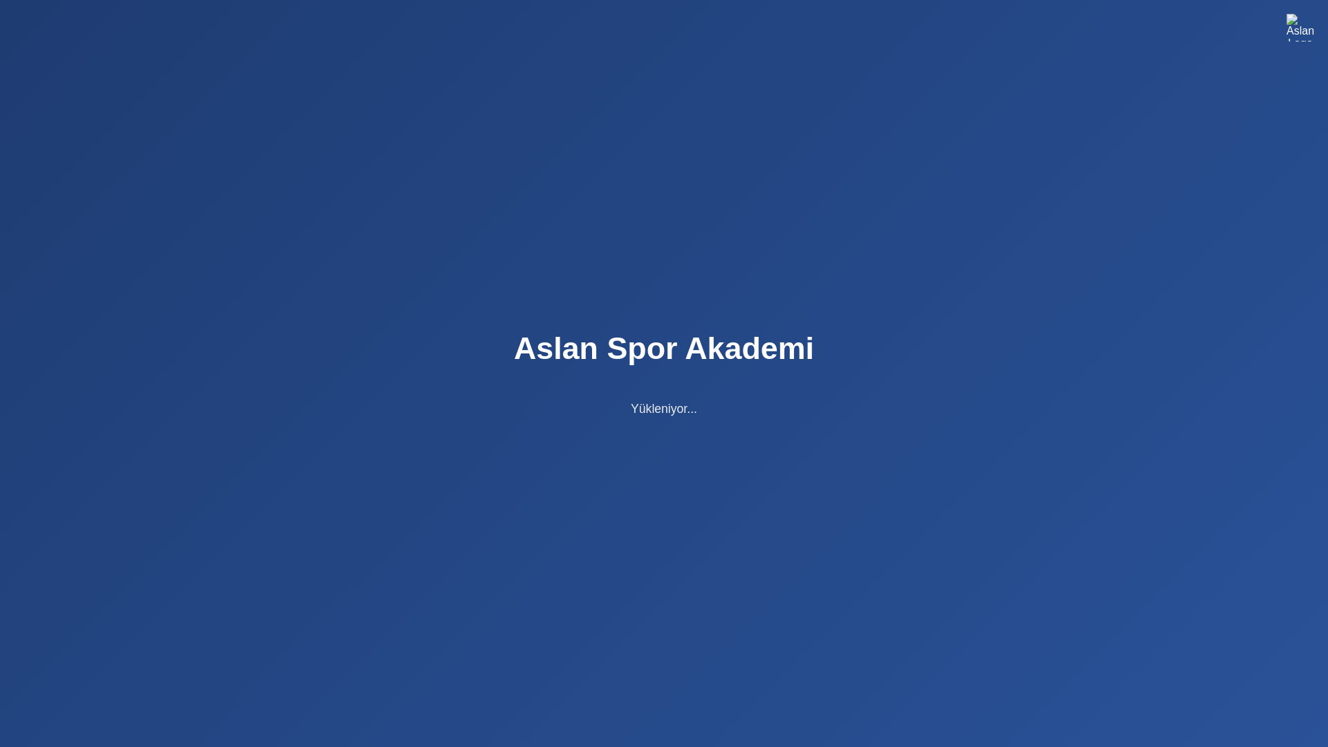 website screenshot of https://aslansporakademisi.com/