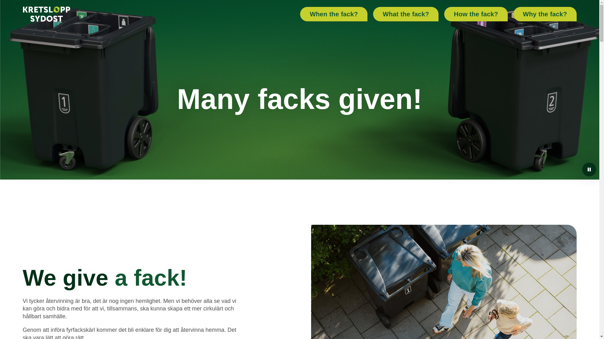 website screenshot of https://fackyeah.nu/