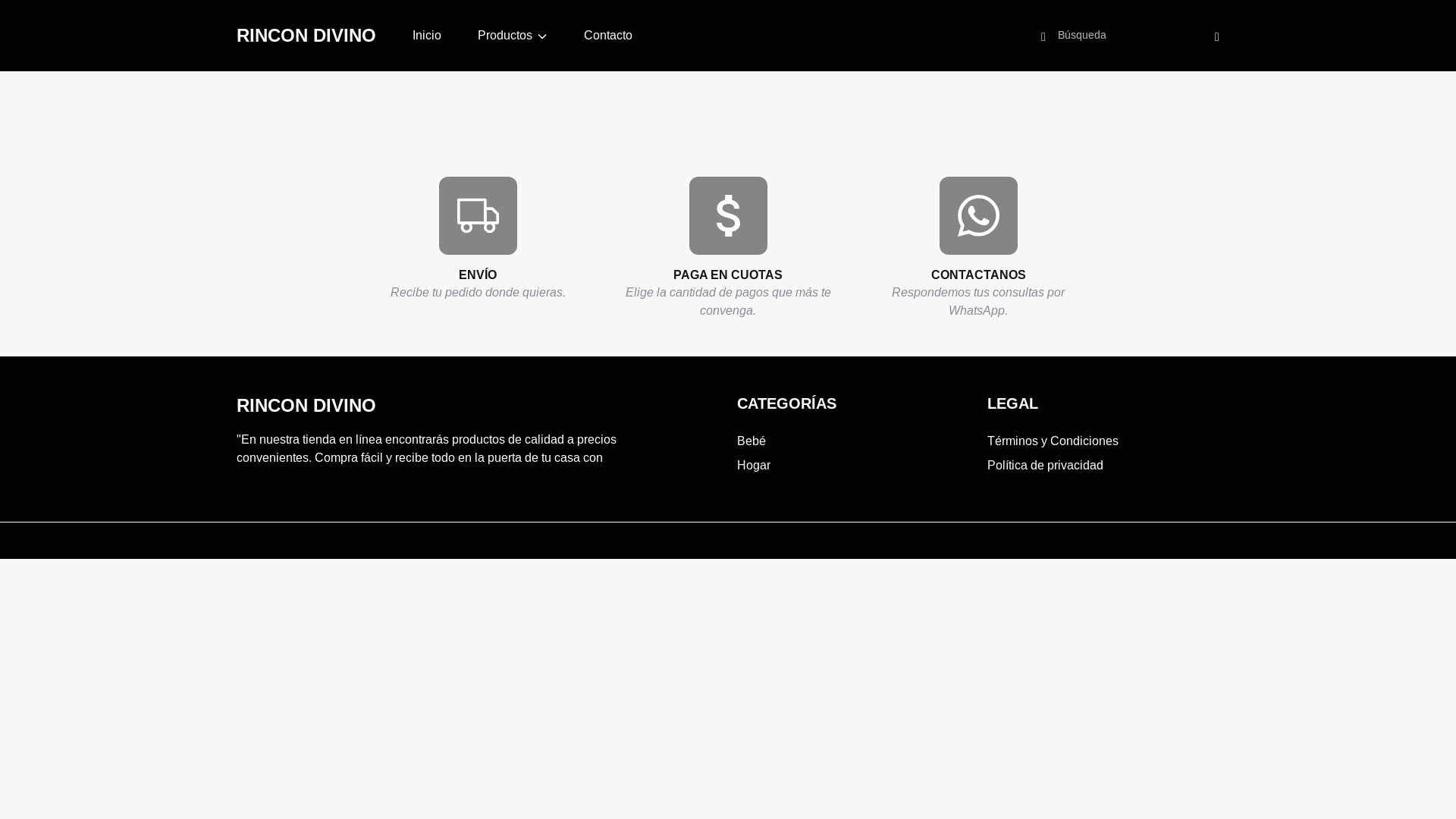 website screenshot of https://rincondivino.site/