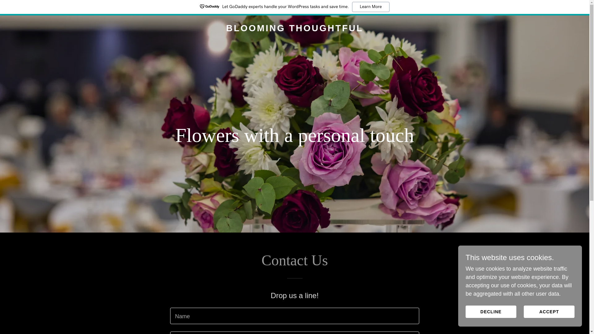 website screenshot of https://bloomingthoughtful.co.uk/