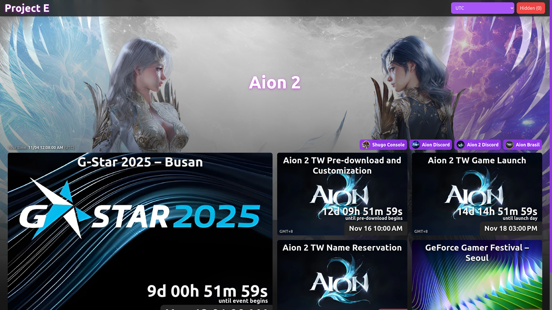 website screenshot of https://aion2.com.br/