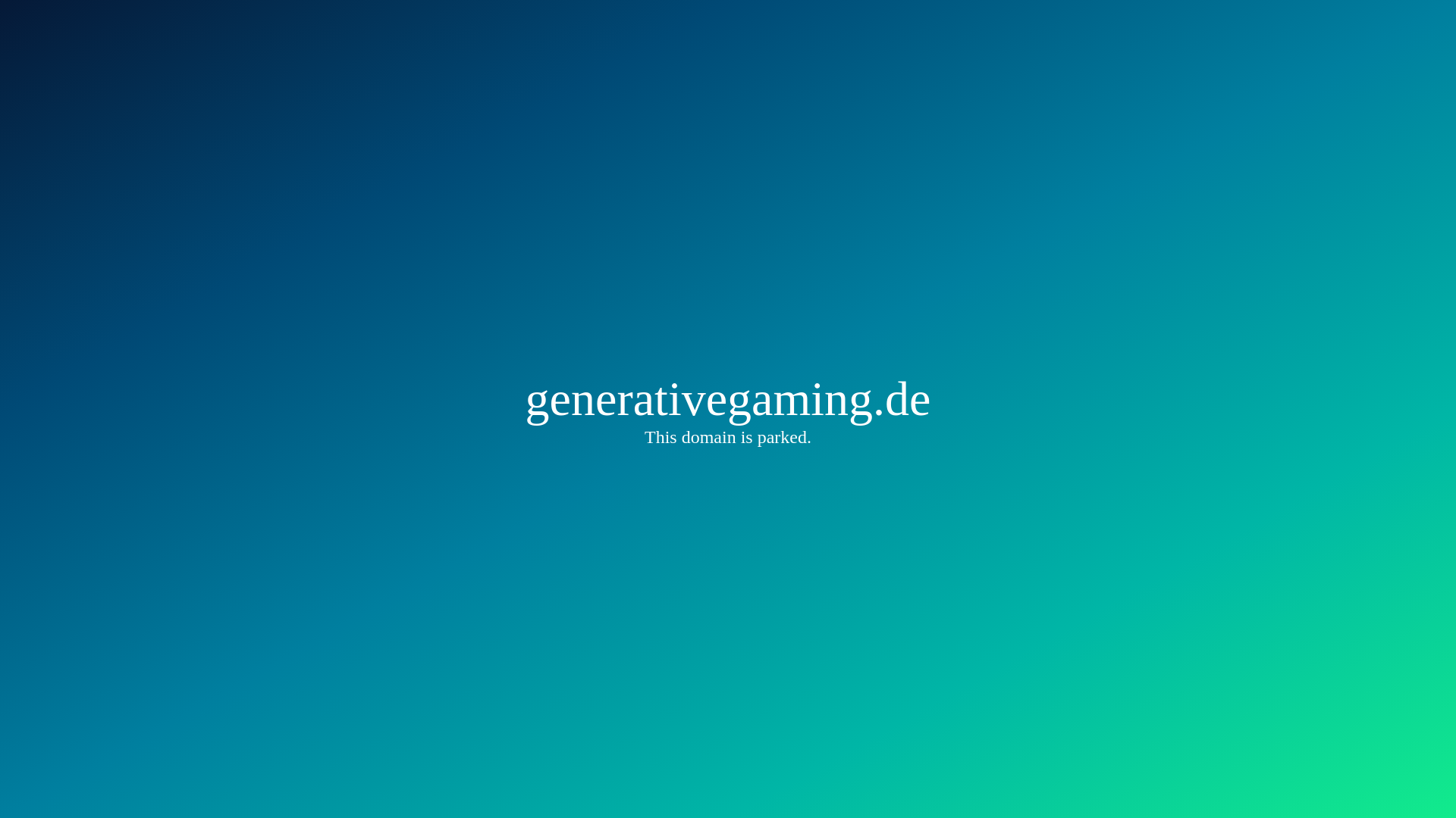 website screenshot of https://generativegaming.de/