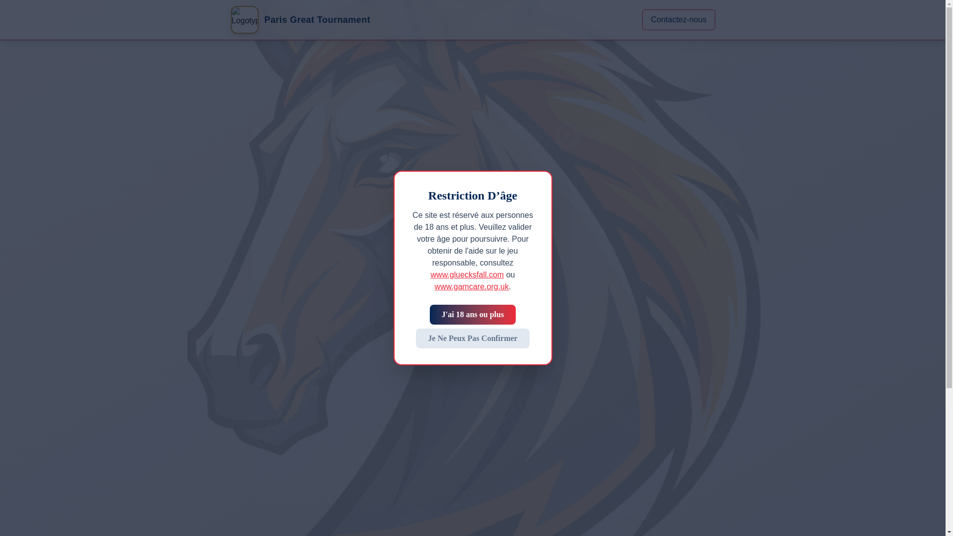 website screenshot of https://parisgreattournament.com/