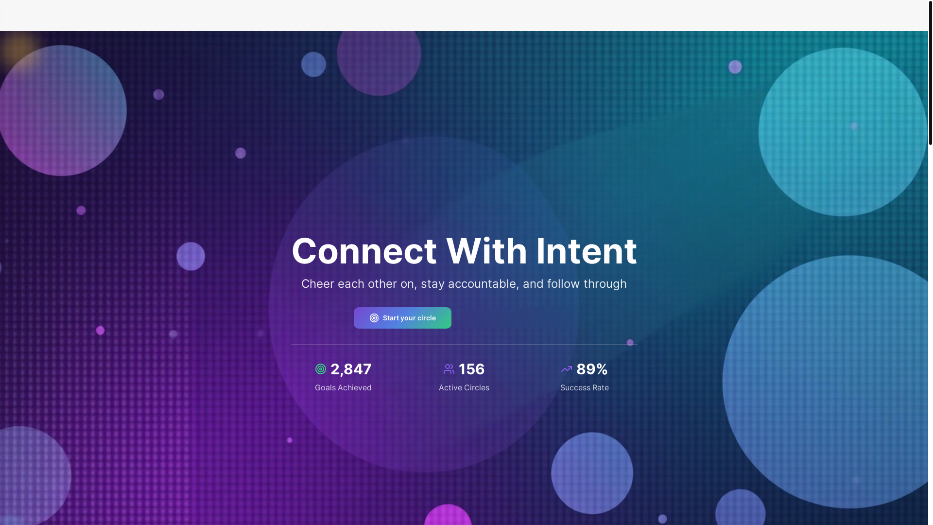 website screenshot of https://circleup.community/
