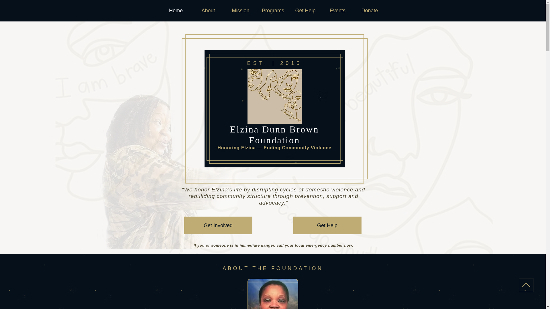 website screenshot of https://elzinadunnbrownfdn.org/