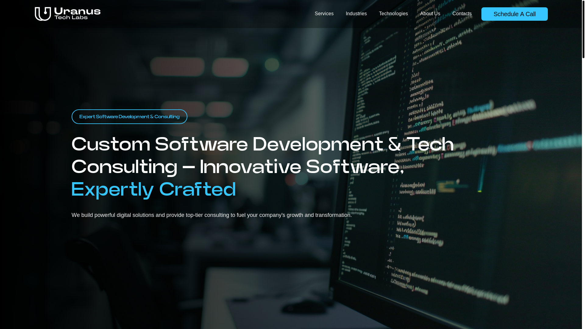 website screenshot of https://successuranustechlabs.com/