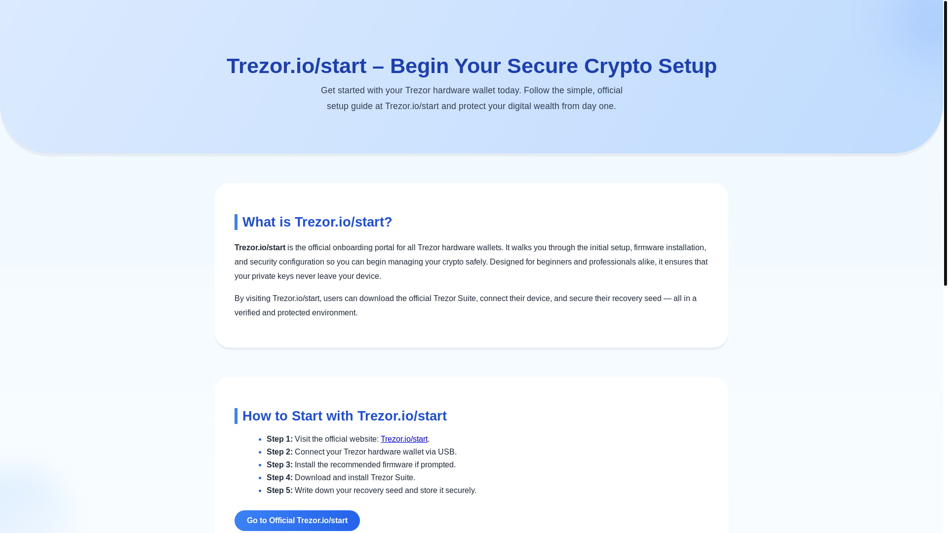 website screenshot of https://connect-trezzo-io.pages.dev/